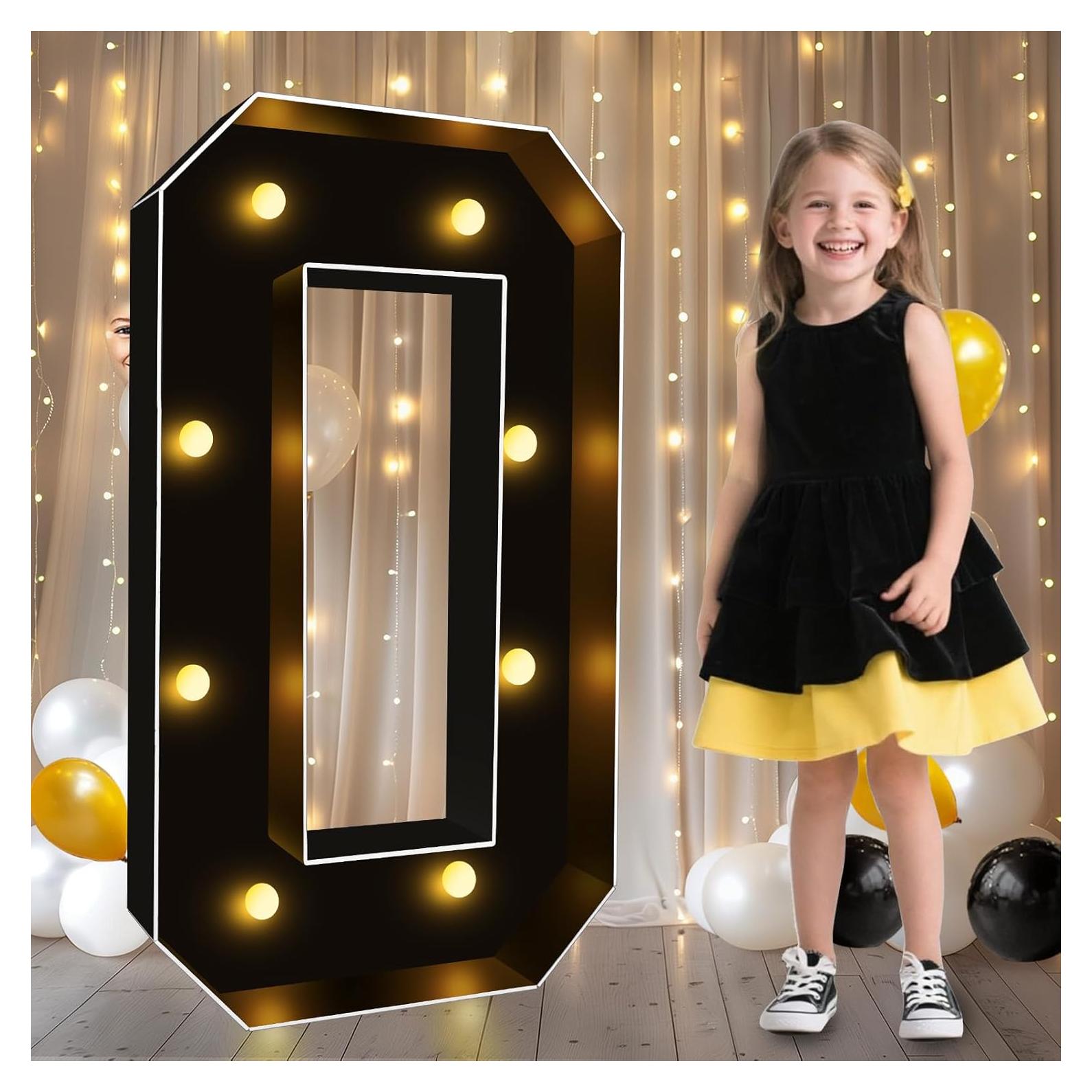 Número de Neón Iluminado Pooqla 3FT para Fiesta - 0