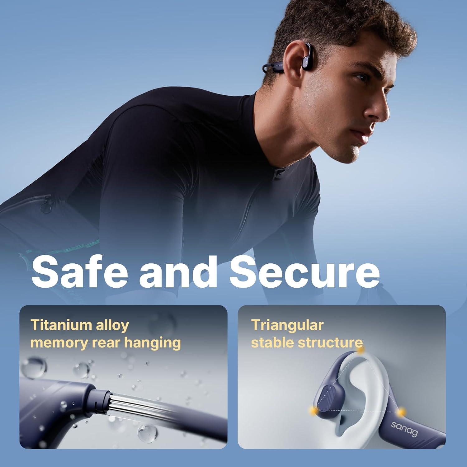 Auriculares Sanag B21S Conducción Ósea Bluetooth 5.4 IPX5 10H