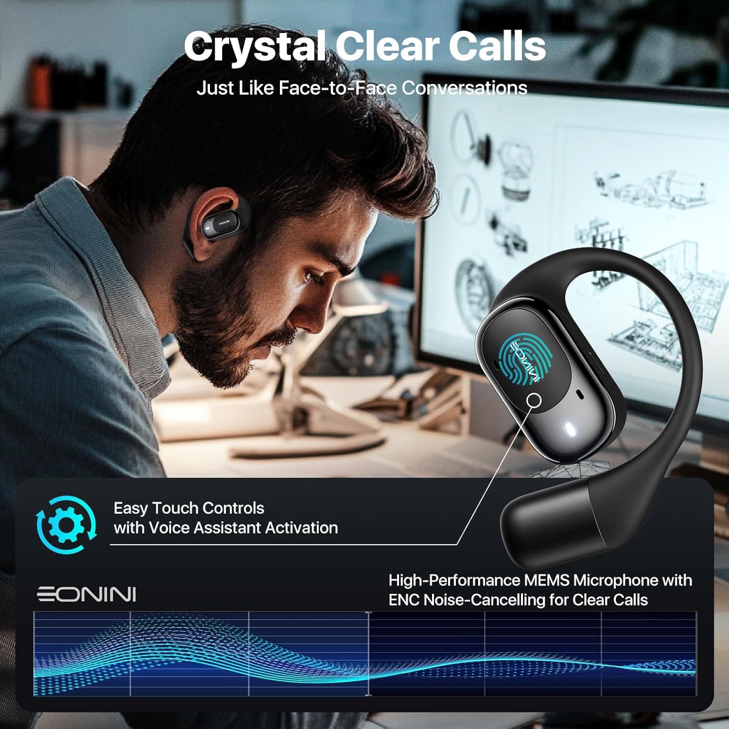 Auriculares Inalámbricos Bluetooth Open Ear Y70 - 40 Horas, IPX5