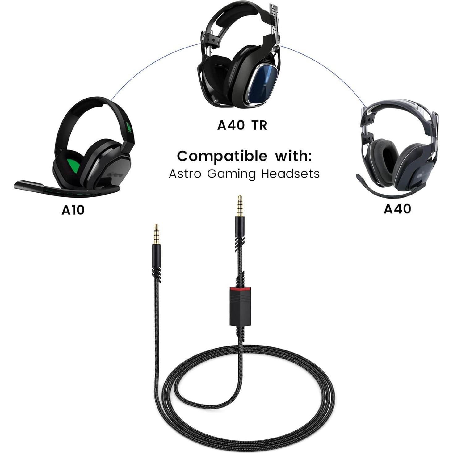 Cable de Audio Weishan A40 para Auriculares Astro A10/A40 TR 2m