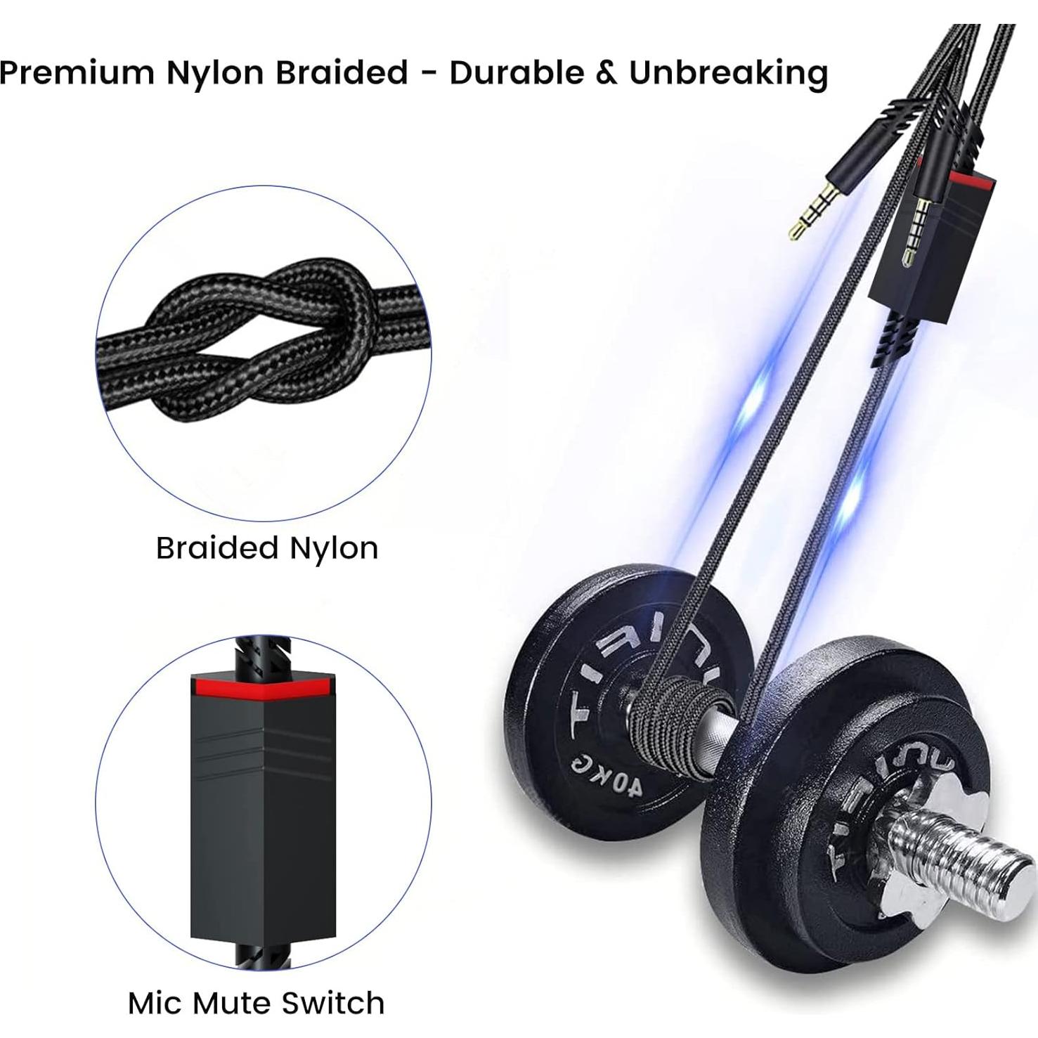 Cable de Audio Weishan A40 para Auriculares Astro A10/A40 TR 2m