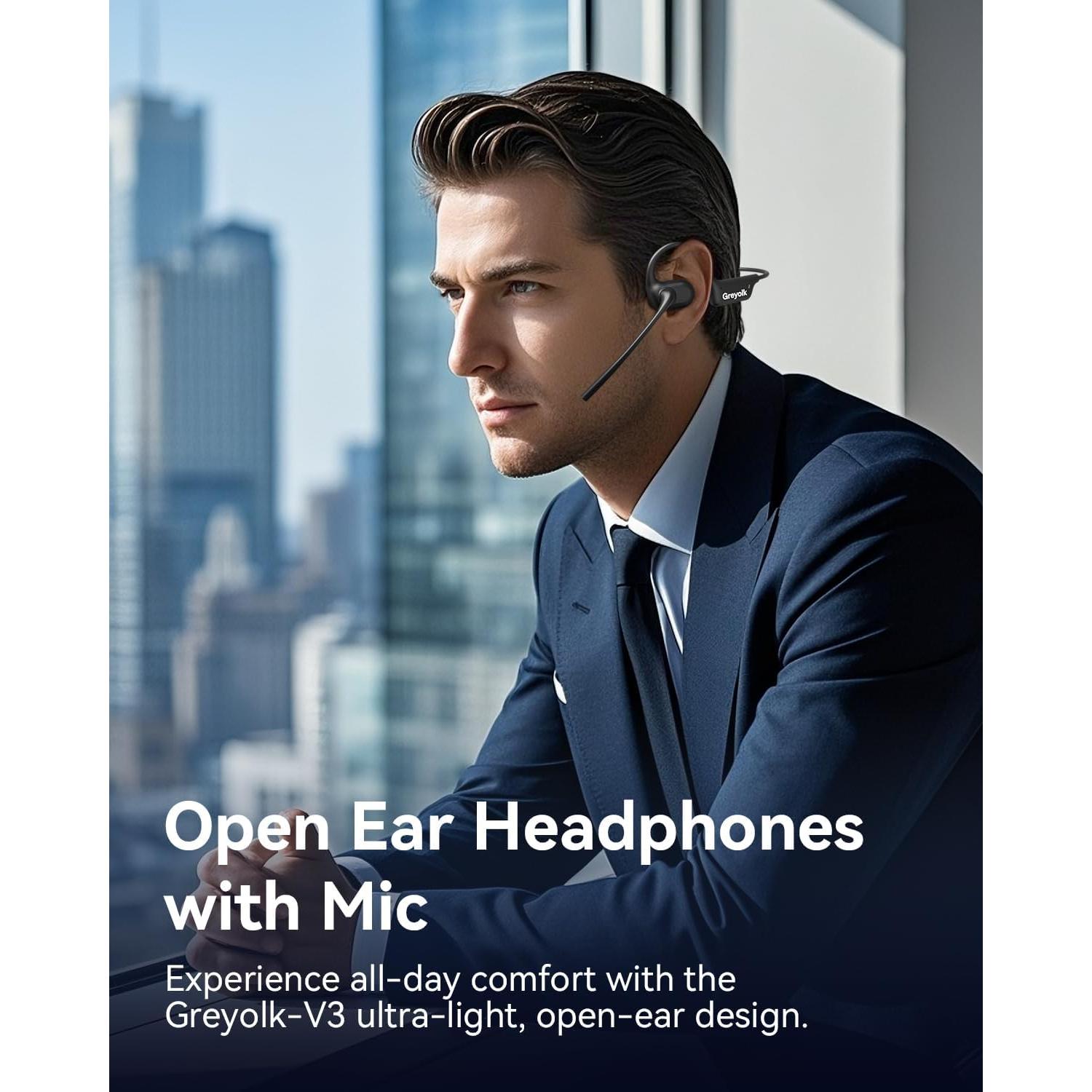 Auriculares Bluetooth V3 GREYOLK con micrófono y cancelación de ruido