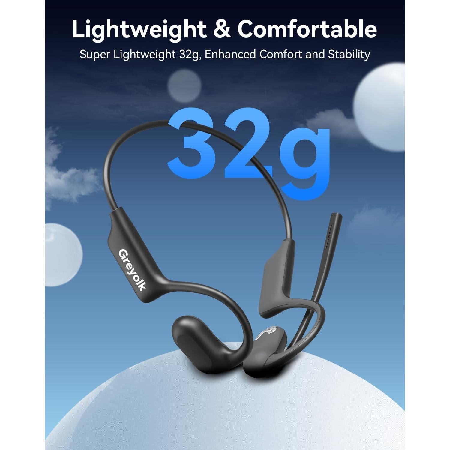 Auriculares Bluetooth V3 GREYOLK con micrófono y cancelación de ruido