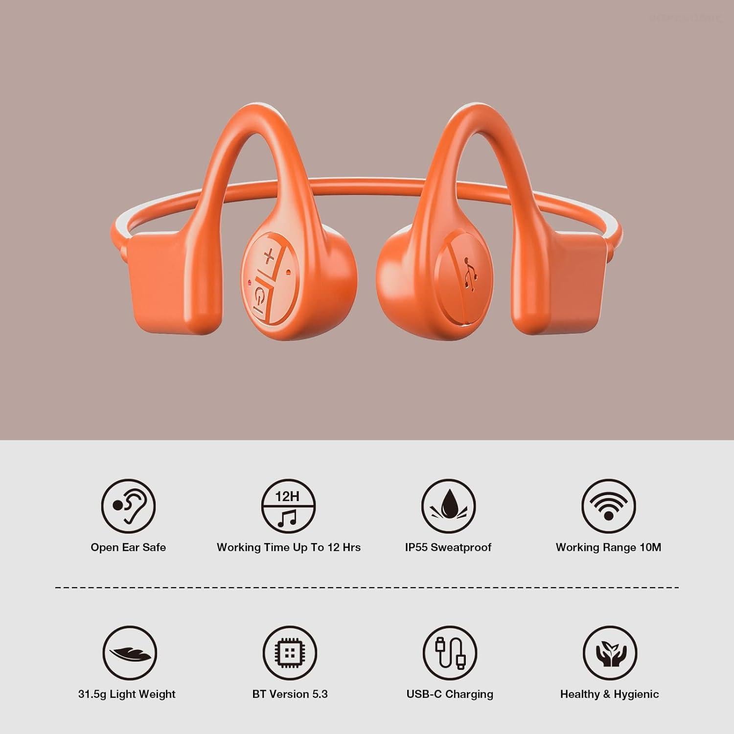 Auriculares Inalámbricos ROPASOMIC Rokbone X7i Conducción Ósea 12h