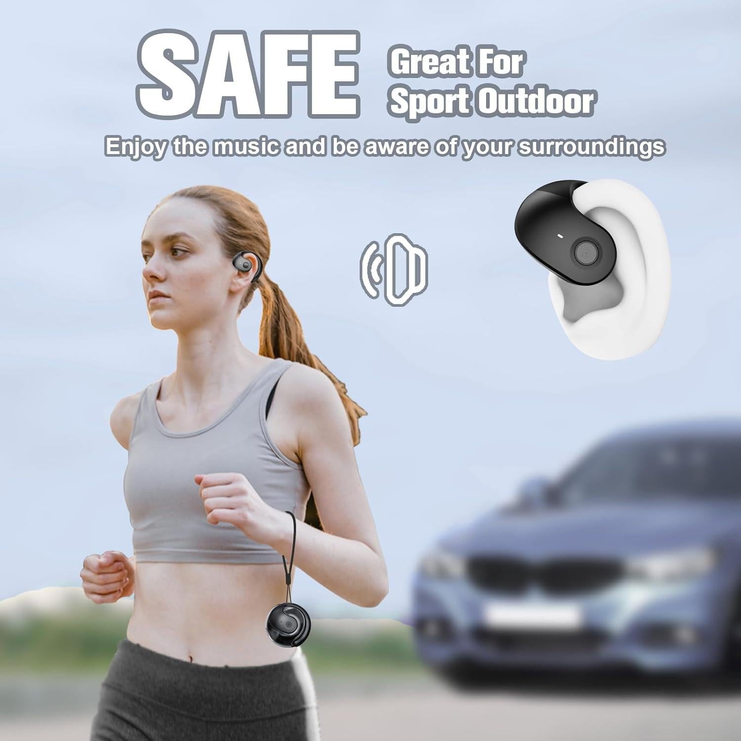 Auriculares Inalámbricos Conducción Ósea JM13 Bluetooth 5.3