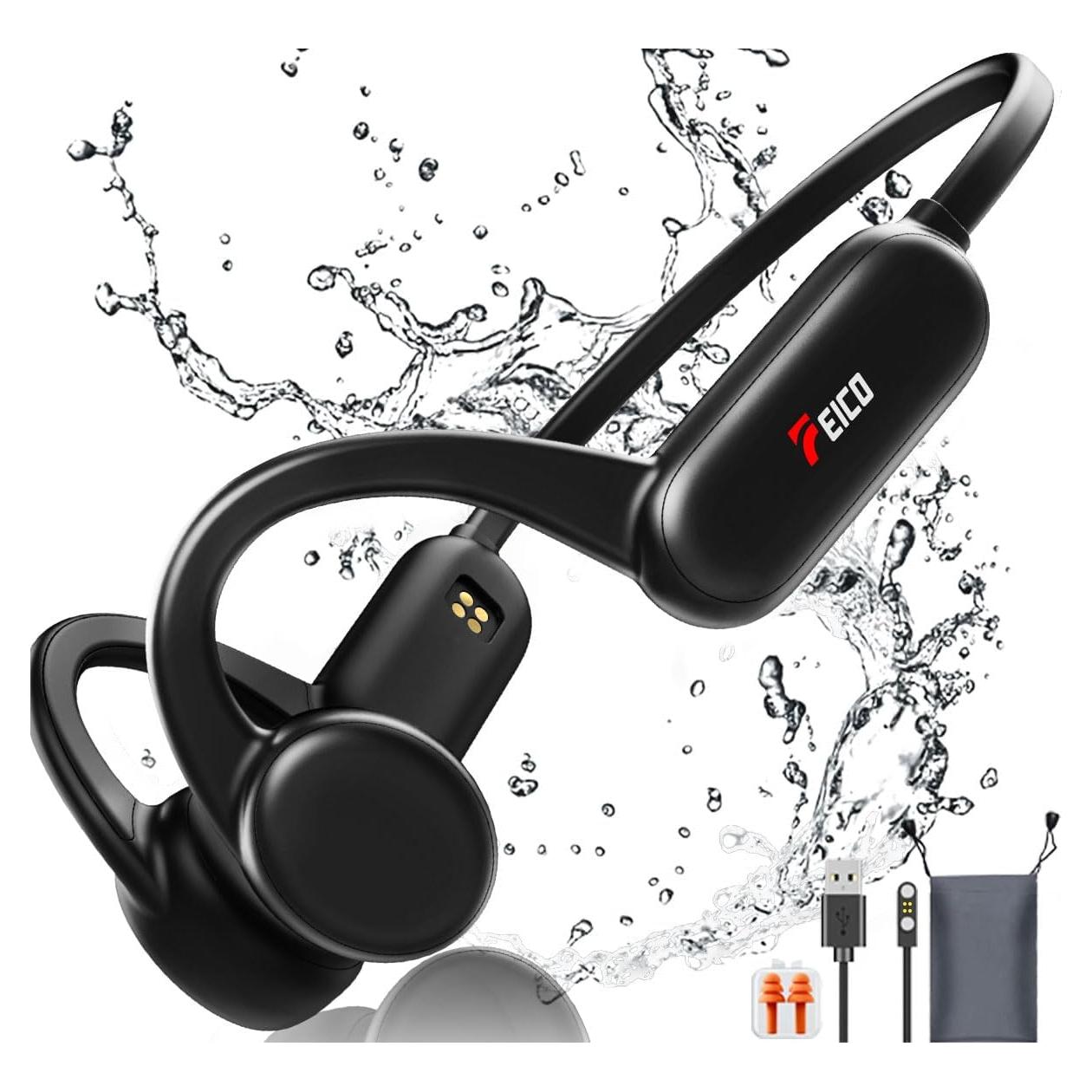 Auriculares de Conducción Ósea FEICO 32GB MP3 Impermeables IP68
