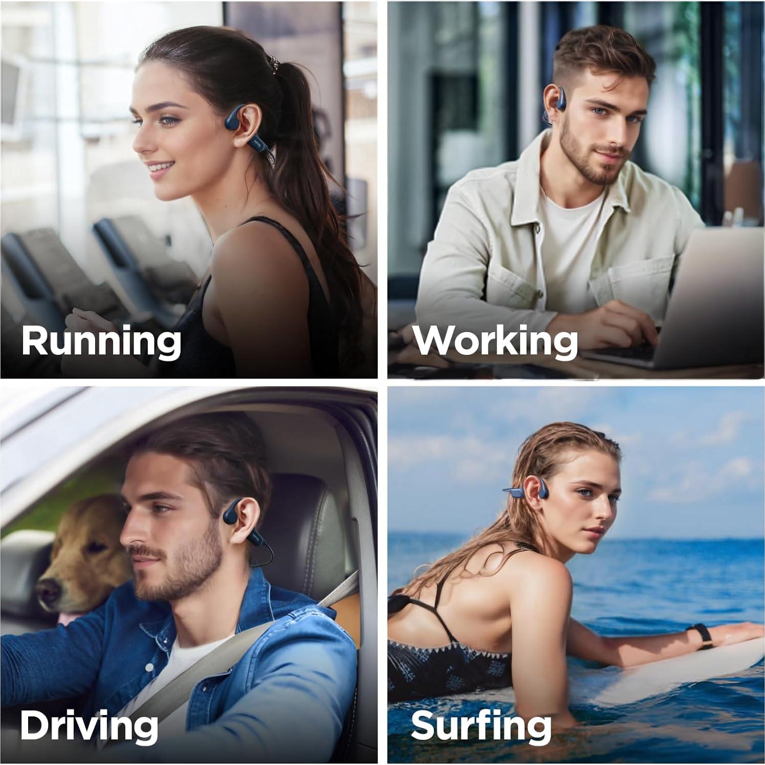 Auriculares Inalámbricos Sanag B60S, MP3 64GB, IPX8 para Natación