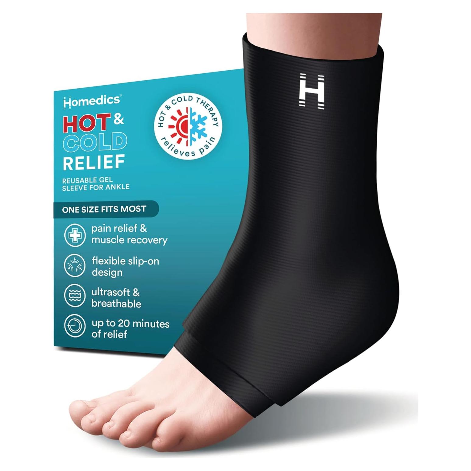 Manga de Tobillo de Gel Caliente y Frío Homedics 24.5x10 cm