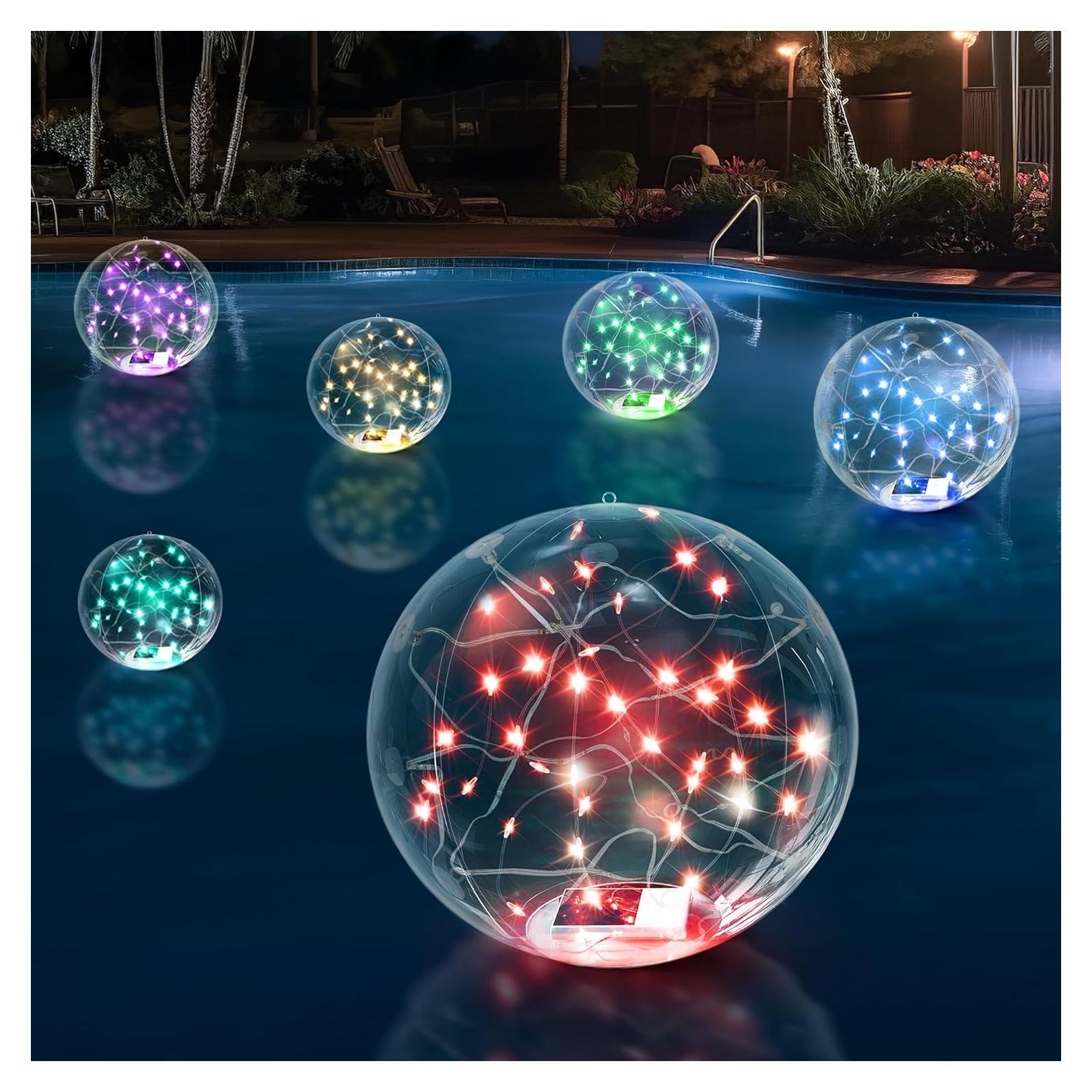 Luces Flotantes Solares RGB 14" numiko para Piscina y Jardín