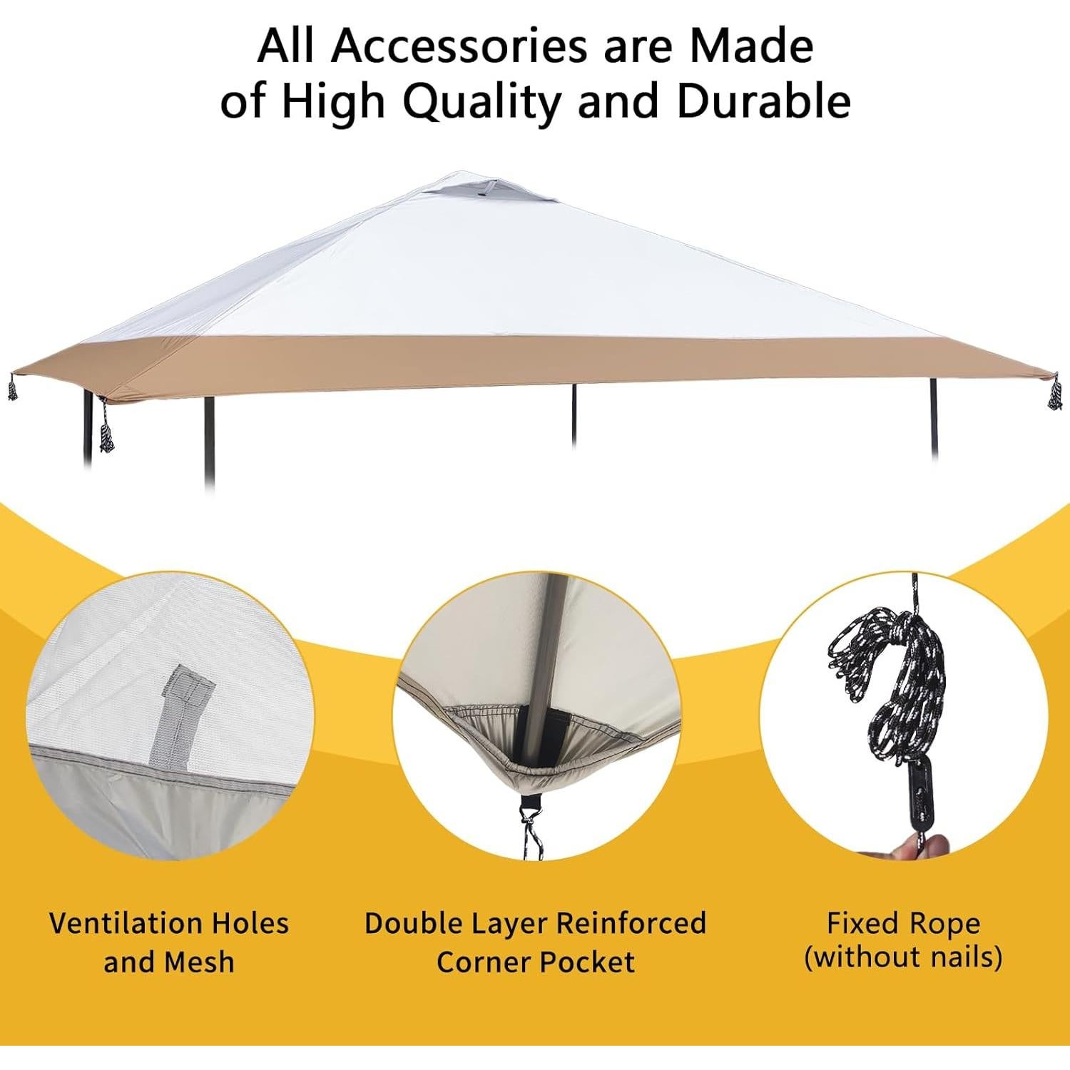 Cubierta de Reemplazo 13x13 D&ONEHOS Impermeable Oxford 300D