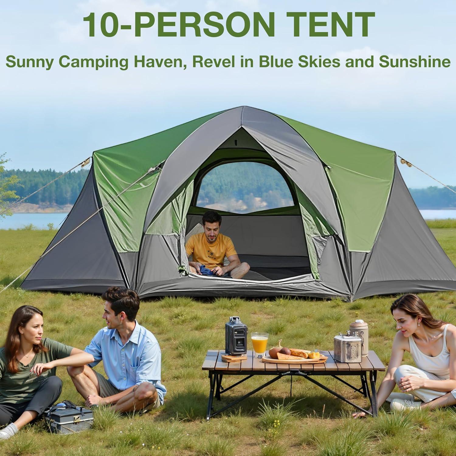 Carpa Familiar Fenbeli para 4 Personas Impermeable 280x240 cm