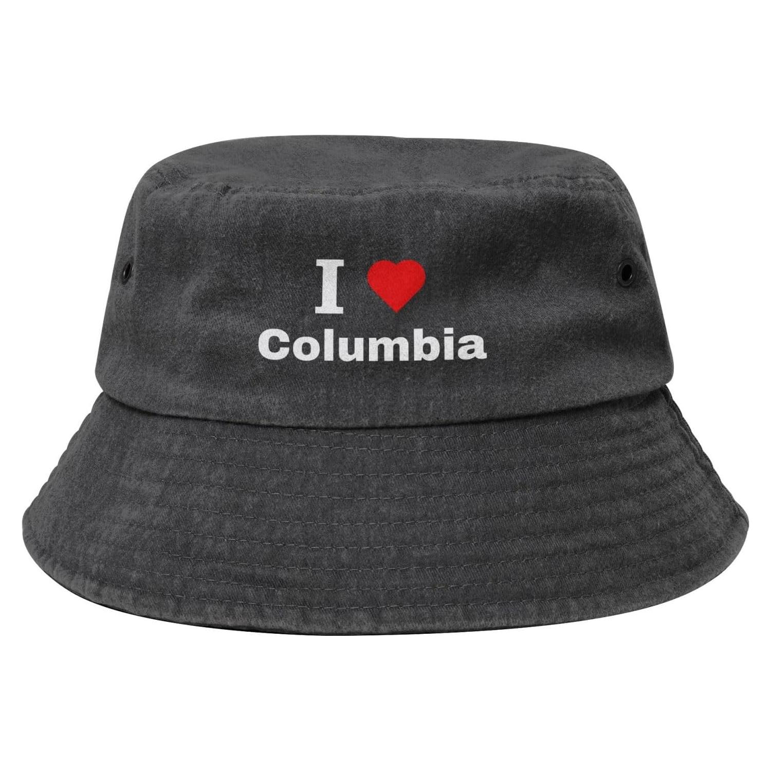 Sombrero de Cubo Columbia Unisex Algodón Lavado Negro