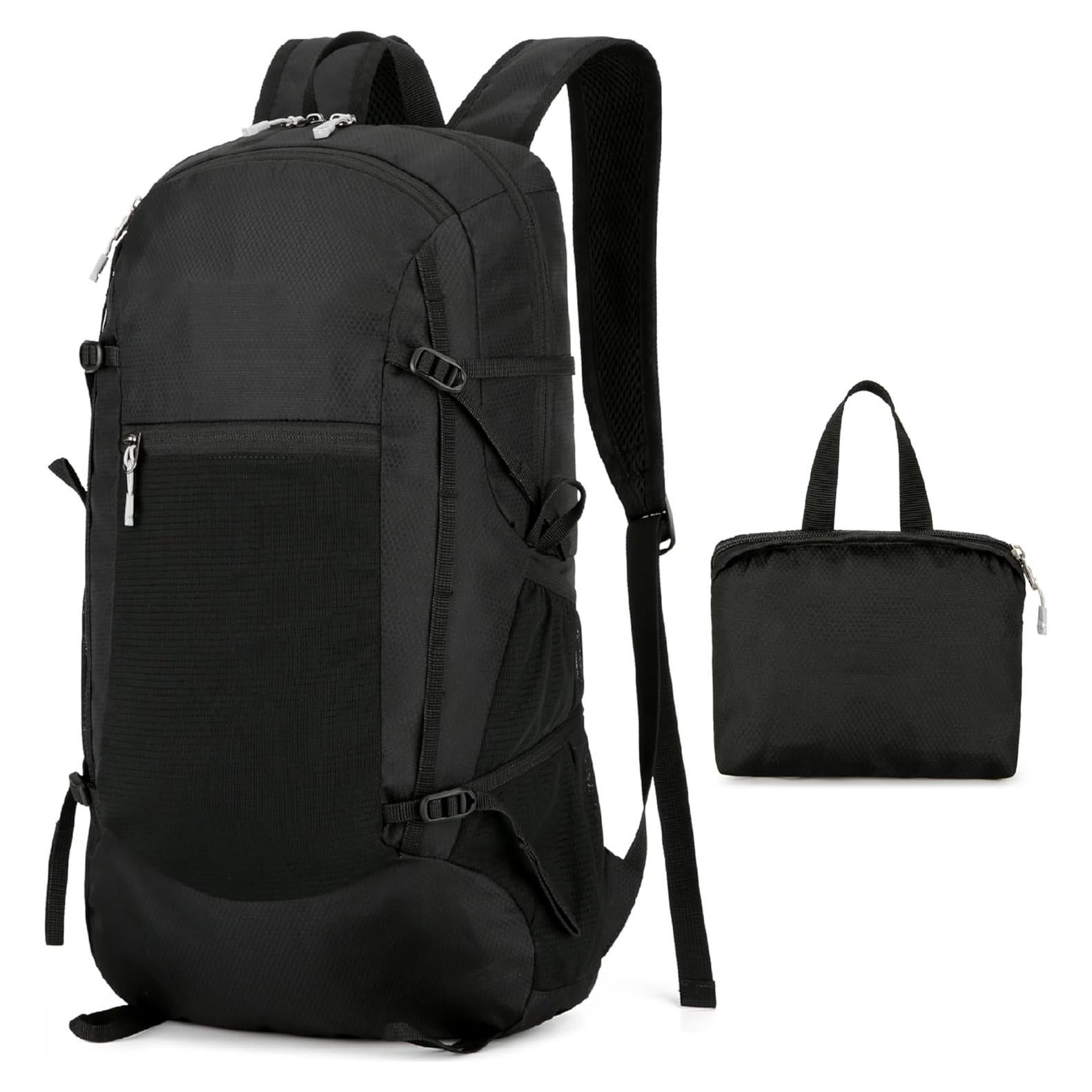 Mochila de Senderismo Plegable 30L Unisex Negra - B300