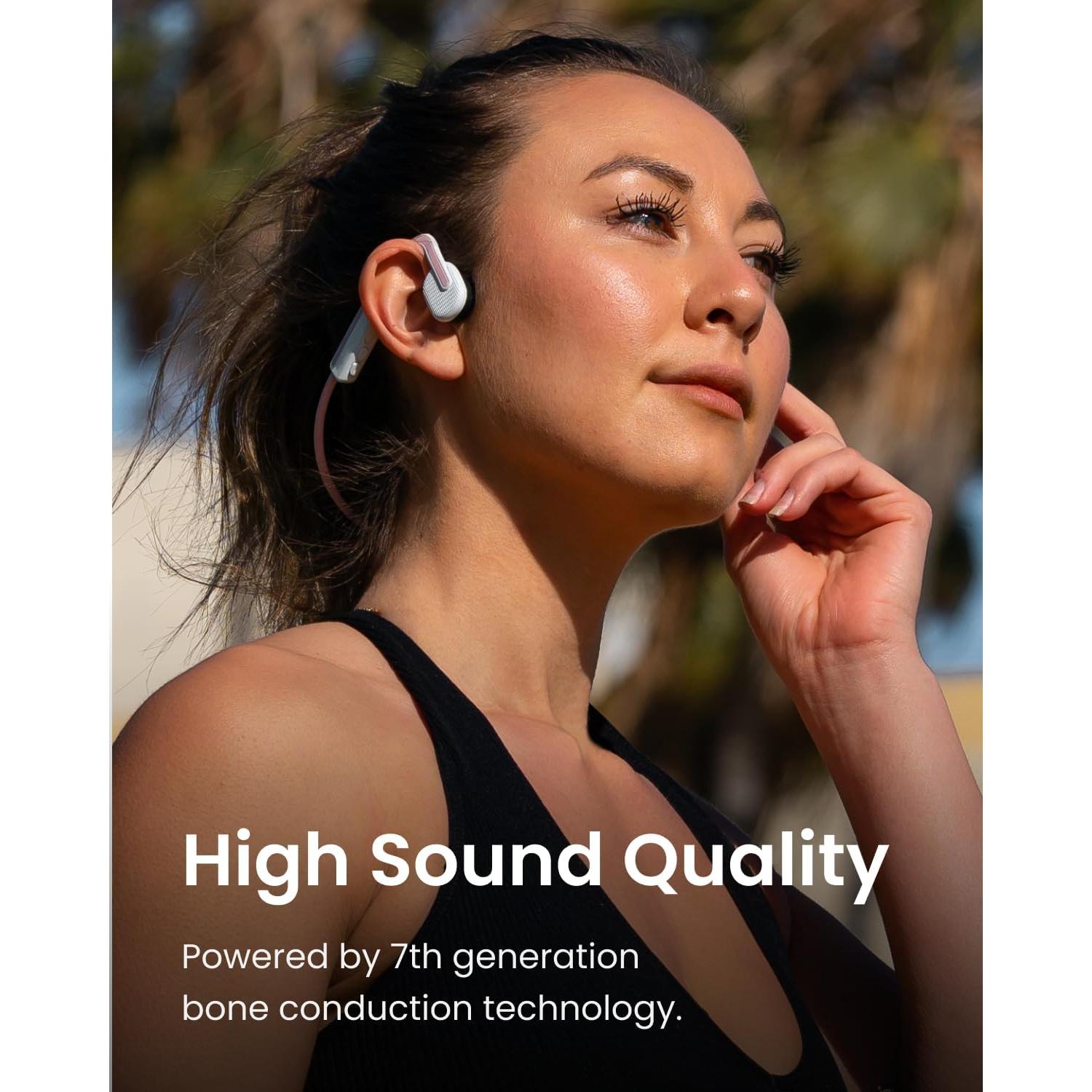 Auriculares Inalámbricos SHOKZ OpenMove Rosa - Conducción Ósea, Resistente al Sudor, 6 Horas de Batería