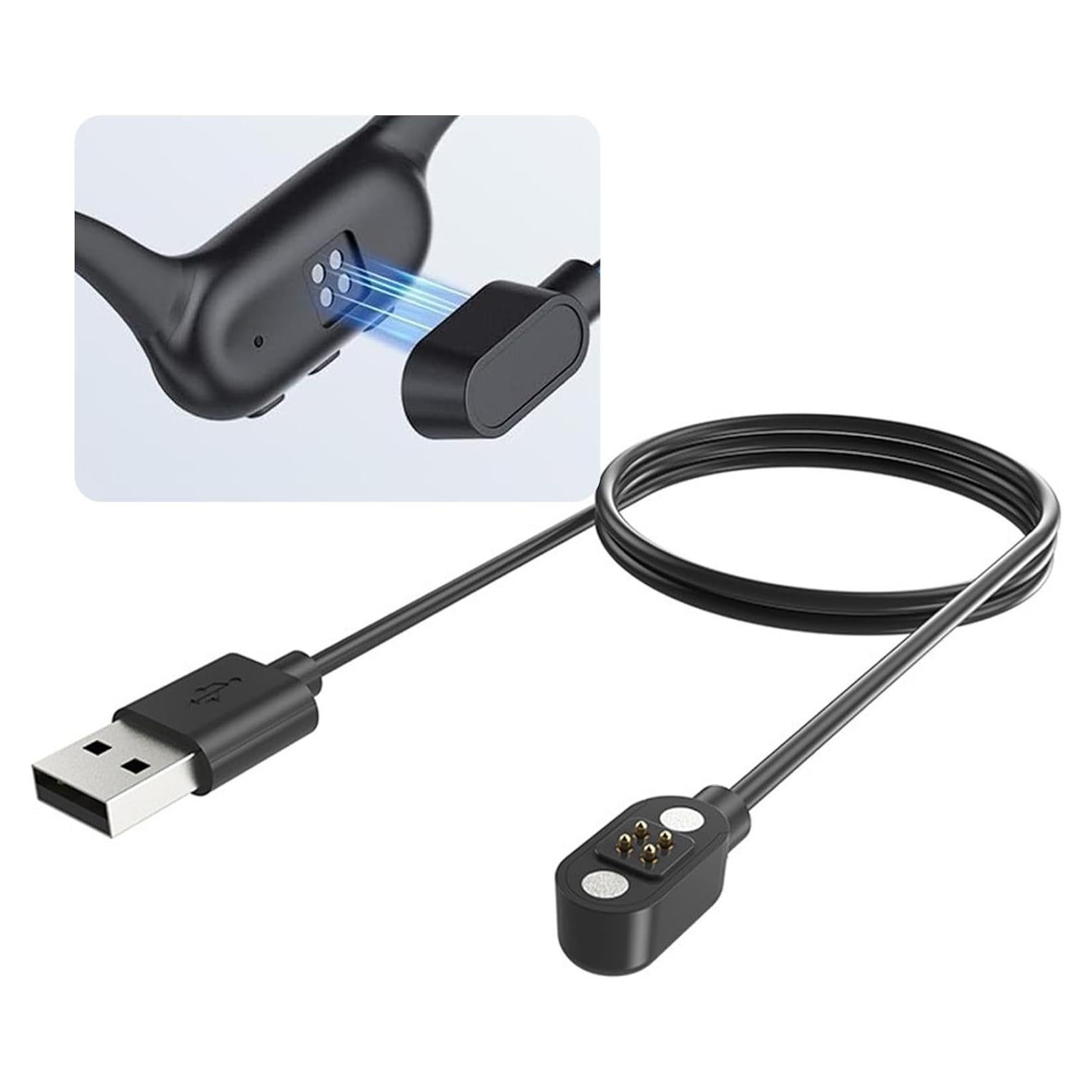 Cable de Carga Magnético 4 Pines para Auriculares Conducción Ósea