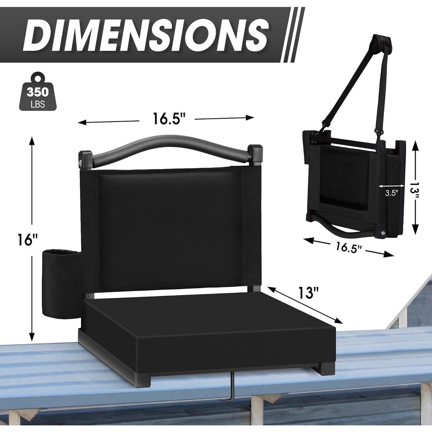 Asiento de Gradería Plegable Fragess con Respaldo y Cojín