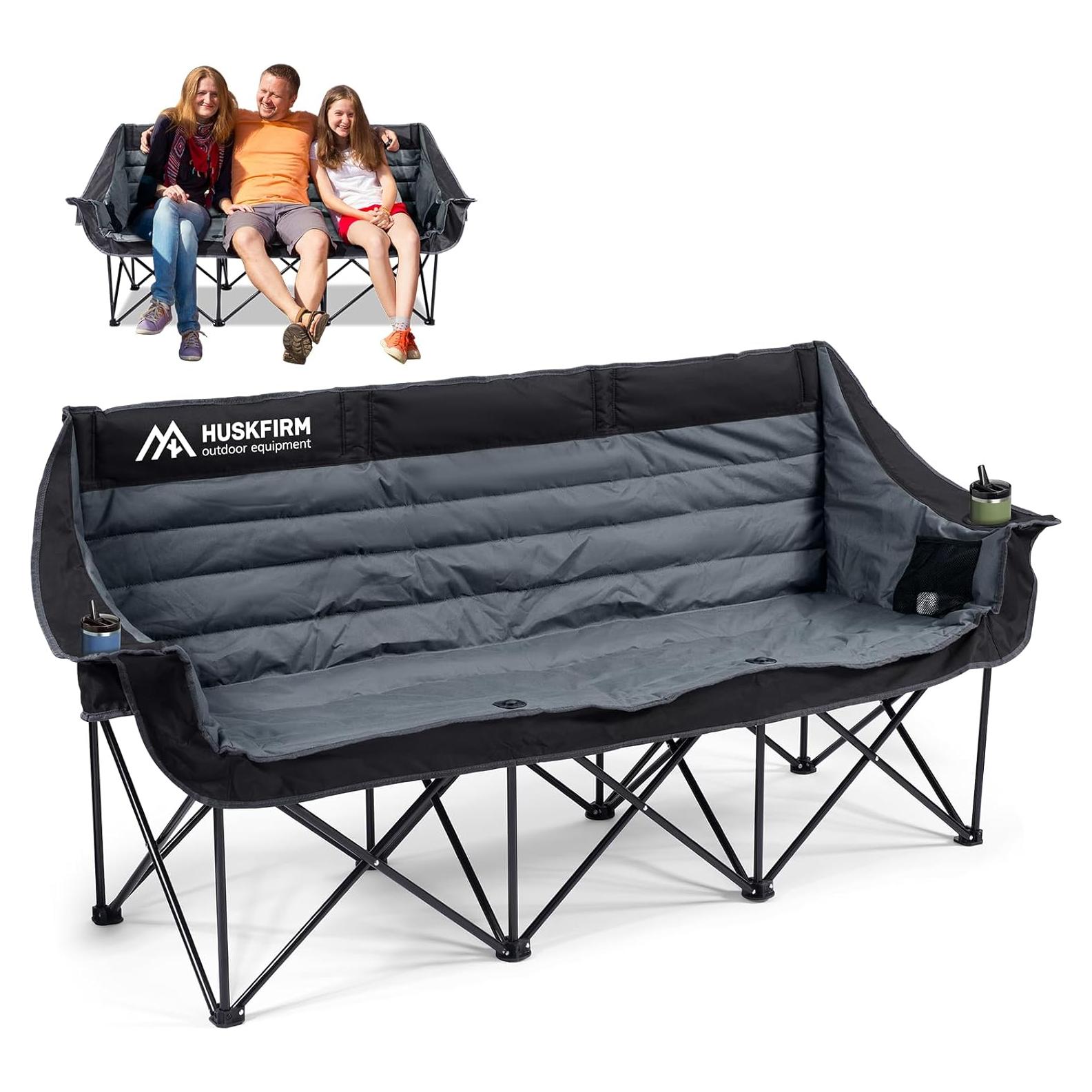 Silla de Camping Loveseat Huskfirm para 3 Personas 198x46cm