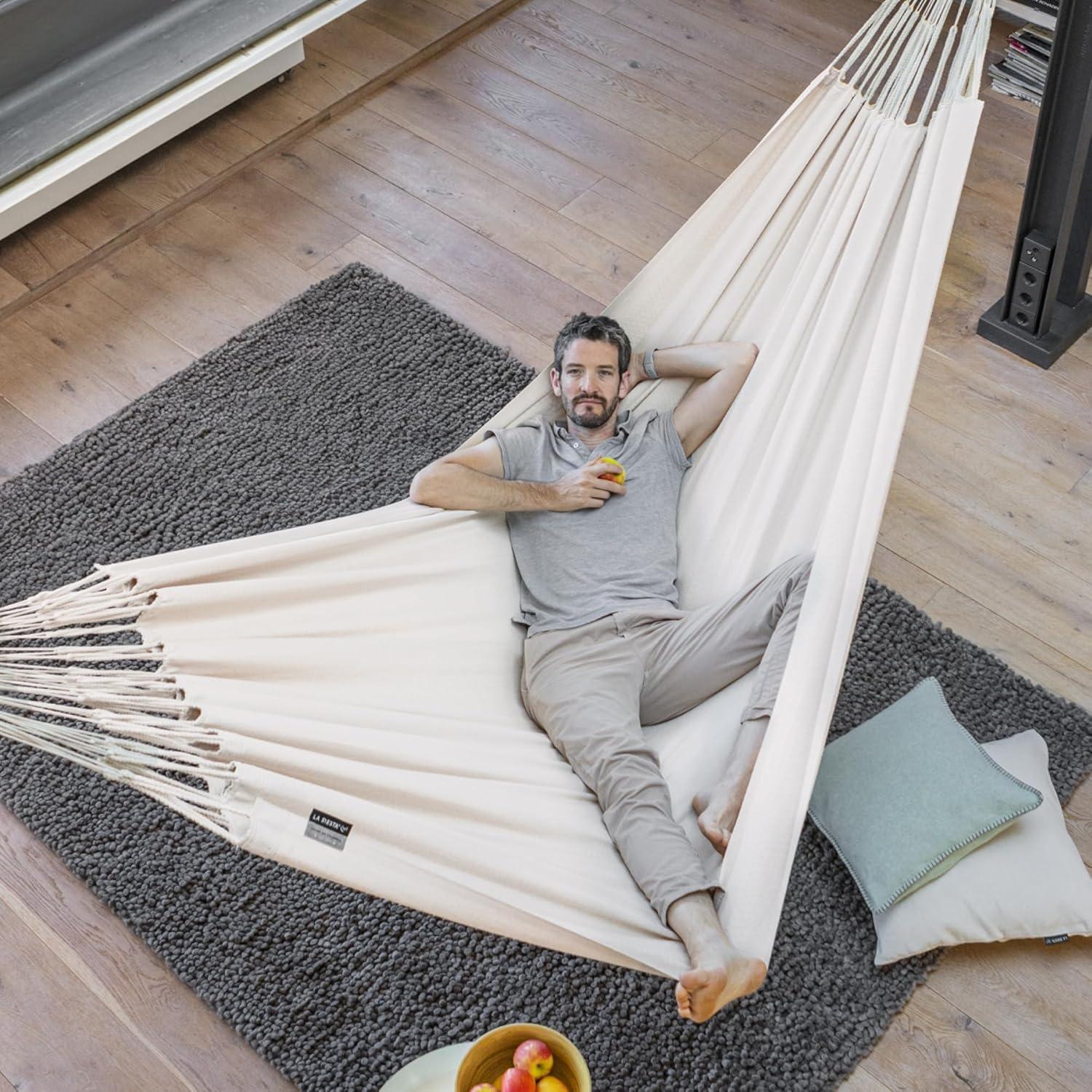 Hamaca Extra Grande LA SIESTA Modesta Algodón Orgánico 200 Kg