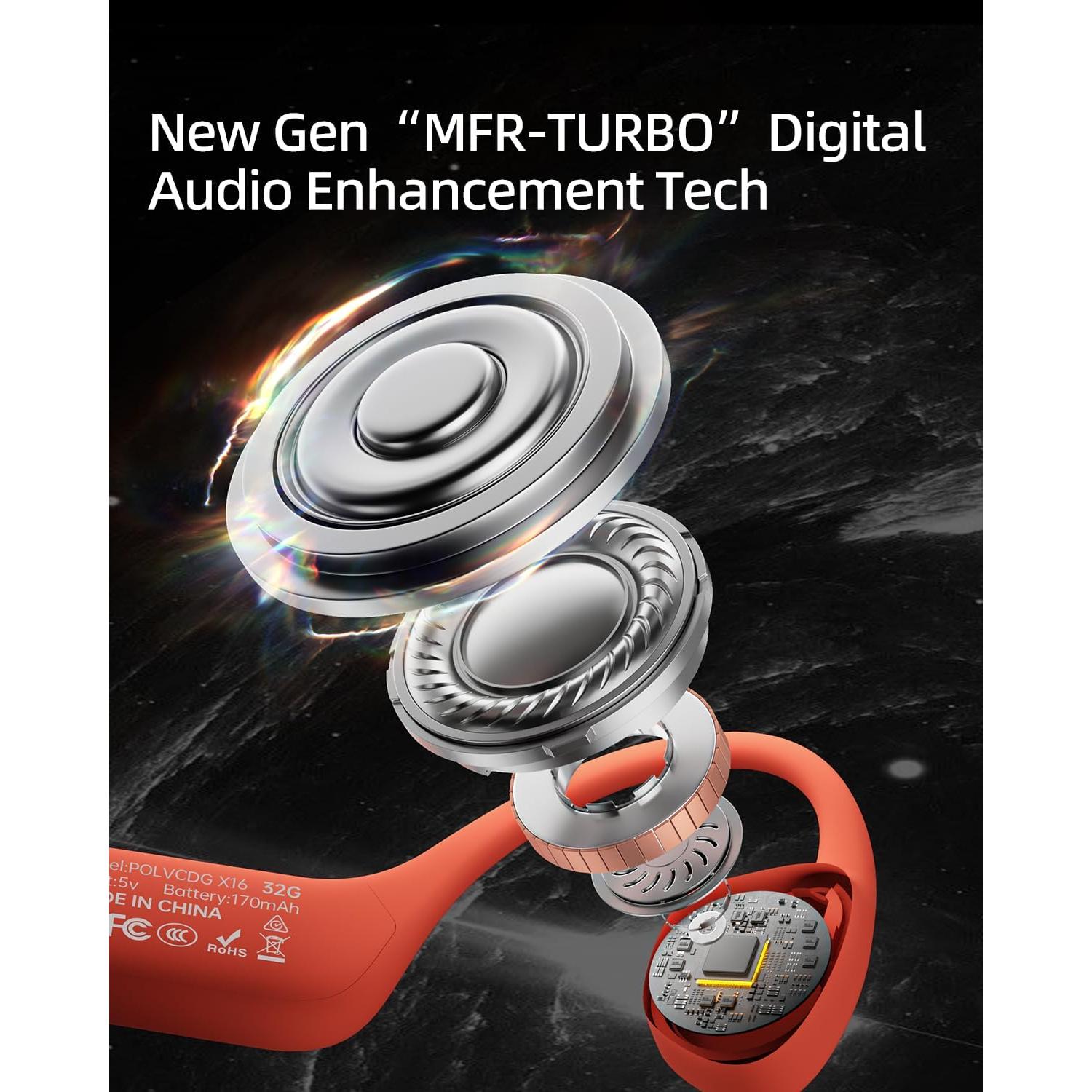 Auriculares Inalámbricos POLVCDG Conducción Ósea IPX8 32GB