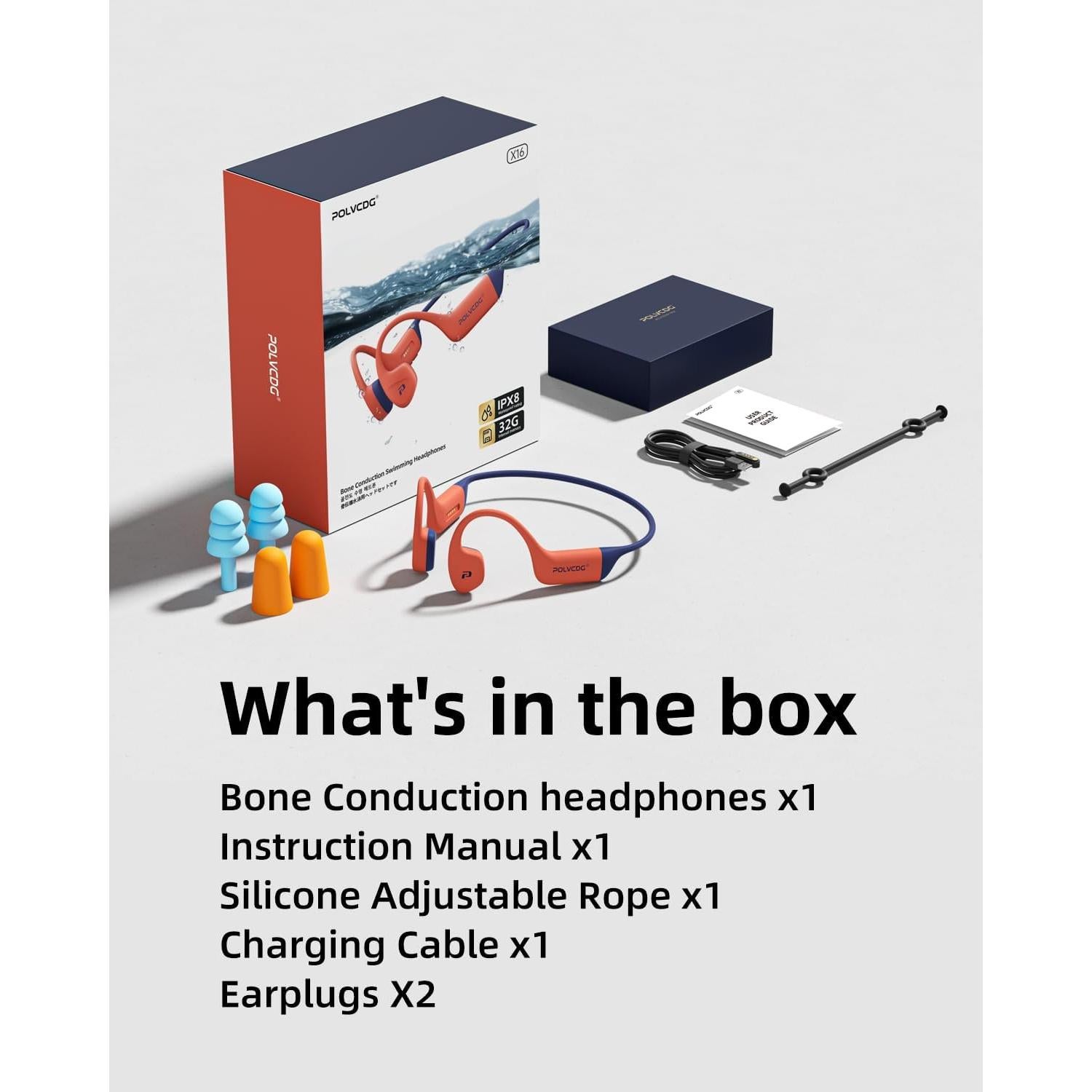 Auriculares Inalámbricos POLVCDG Conducción Ósea IPX8 32GB