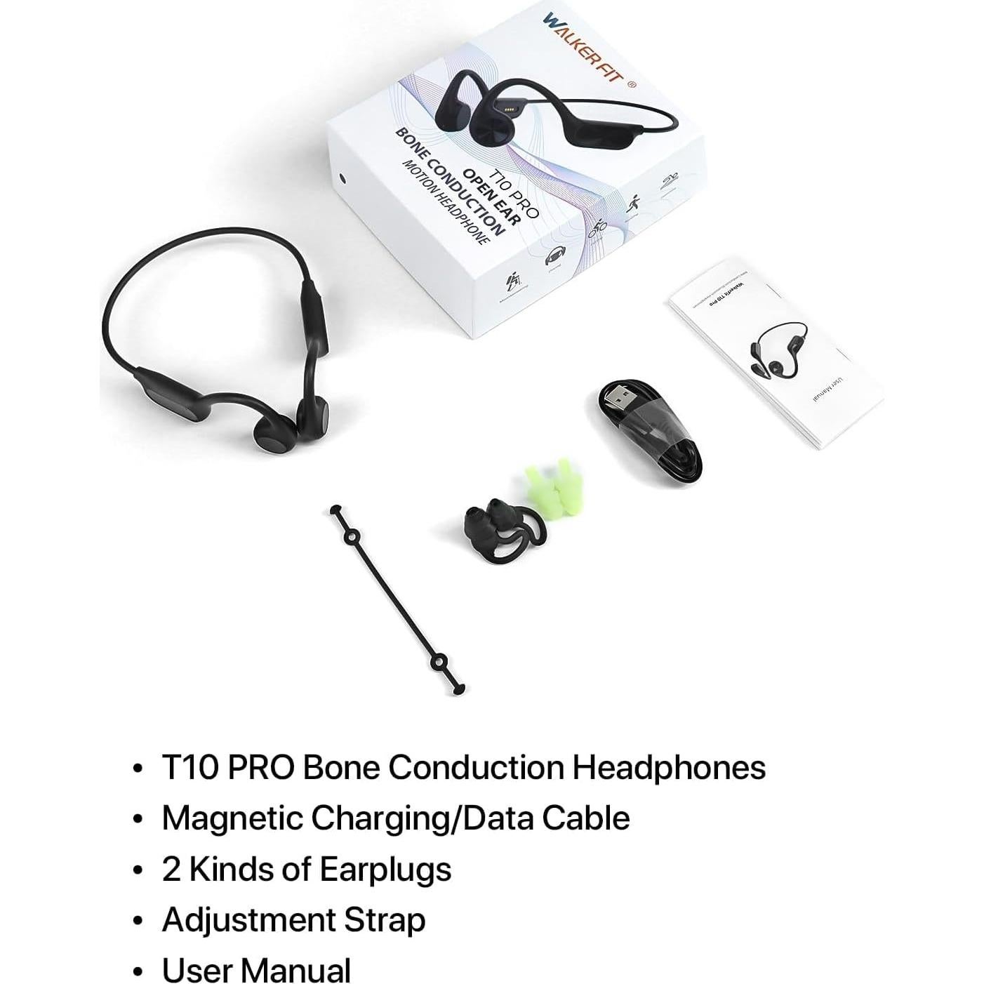 Auriculares de Conducción Ósea WalkerFit T10 PRO IPX8 32GB