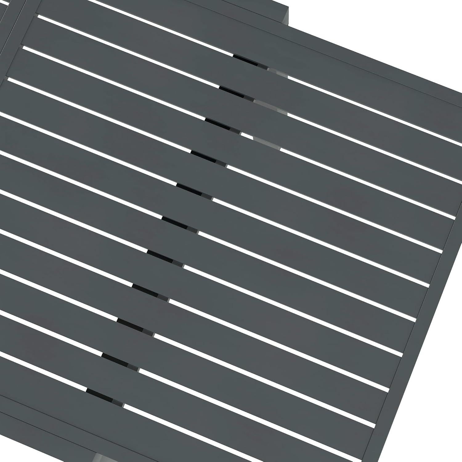 Mesa de Comedor Expandible Outsunny para Patio Gris 4-6 Personas