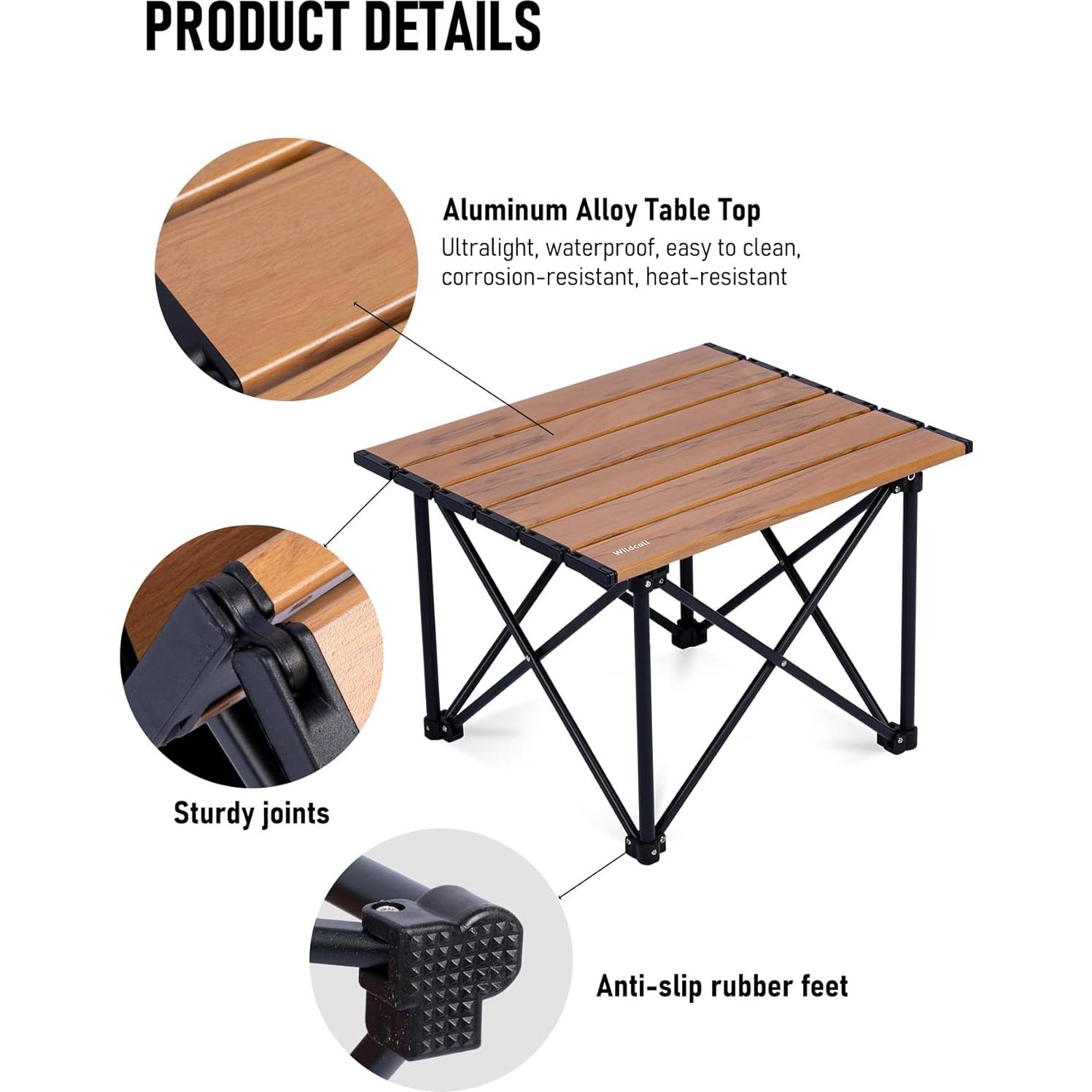 Mesa de Camping Plegable WildCall Alu.Table Ultraligera 1.1kg