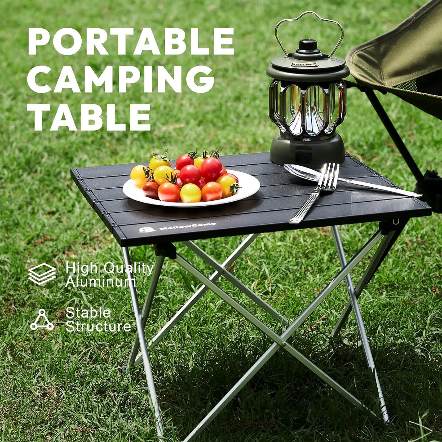 Mesa Plegable Ultraligera MellowCamp FT013 Negra 39.6x34.5cm