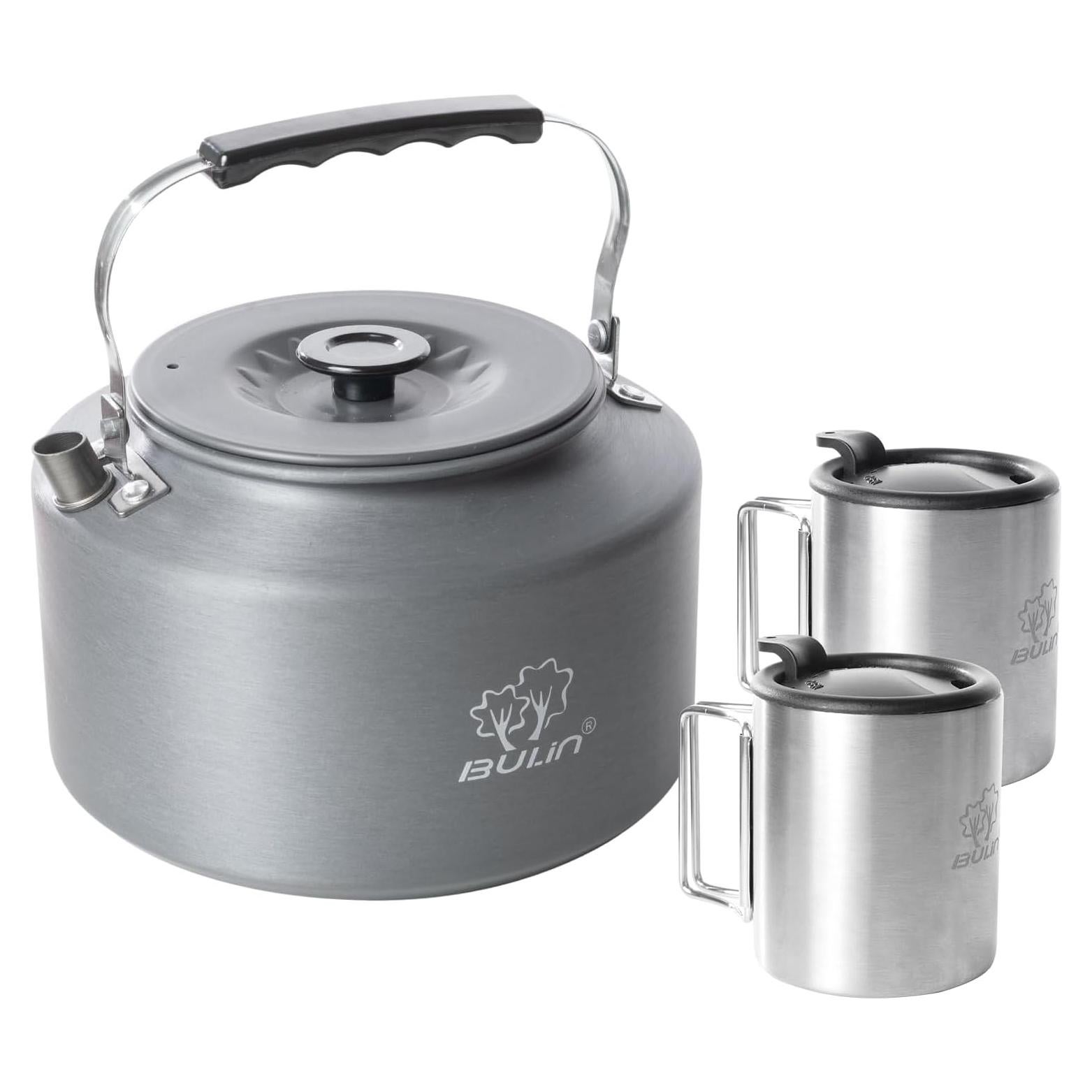 Hervidor de Camping Bulin 2.2L con 2 Tazas de Acero Inoxidable