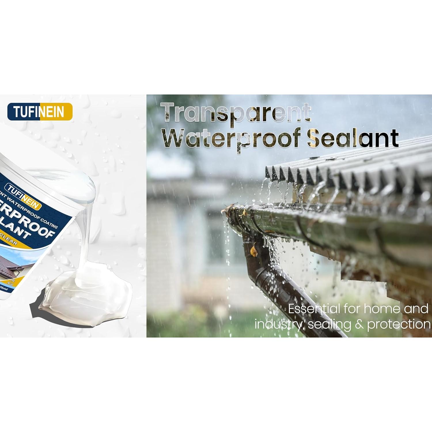 Sellador Impermeable Claro 5 Galones TUFINEIN para Techos y Paredes