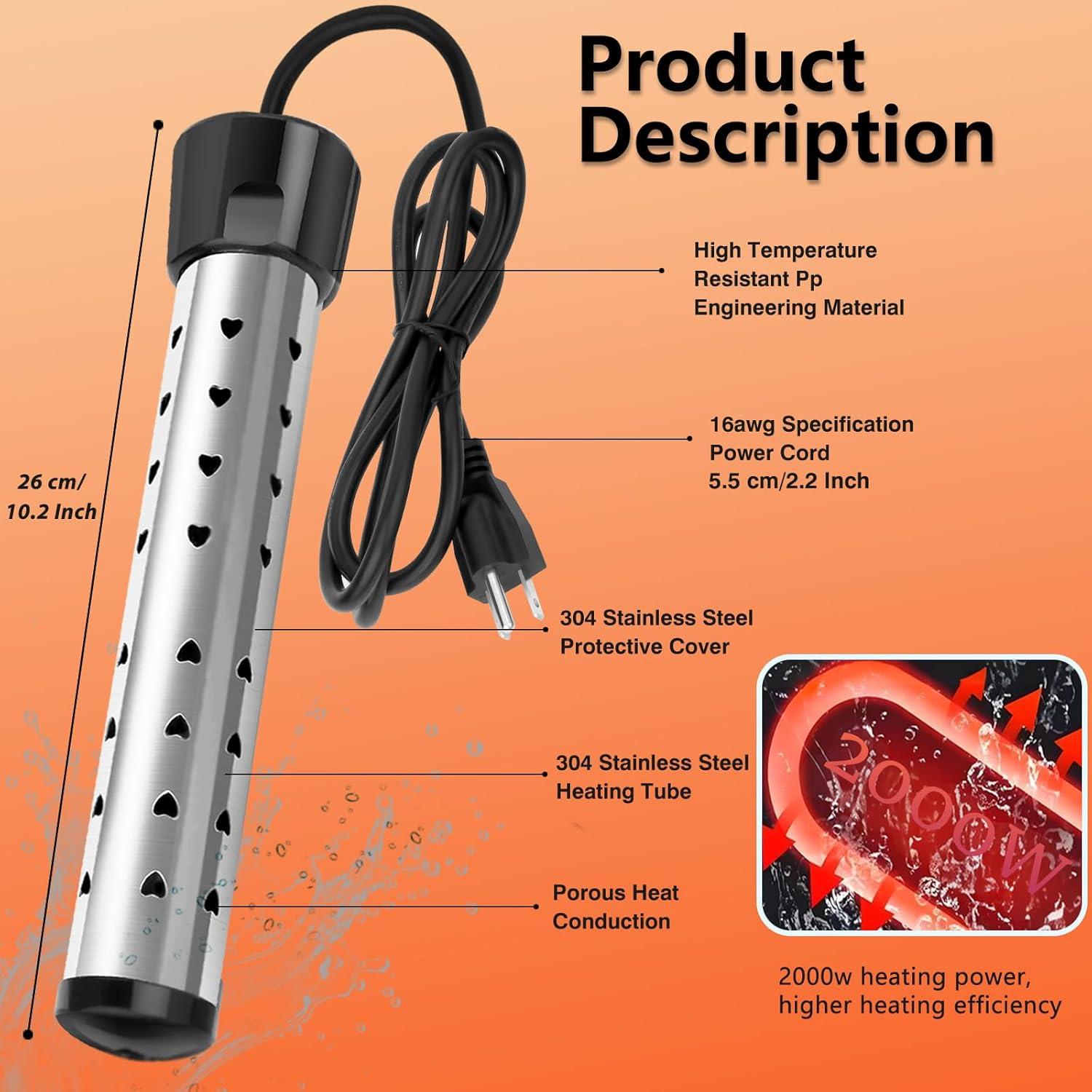 Ducha de Camping Portátil MarvinnanSlyke 2000W 7800mAh LED