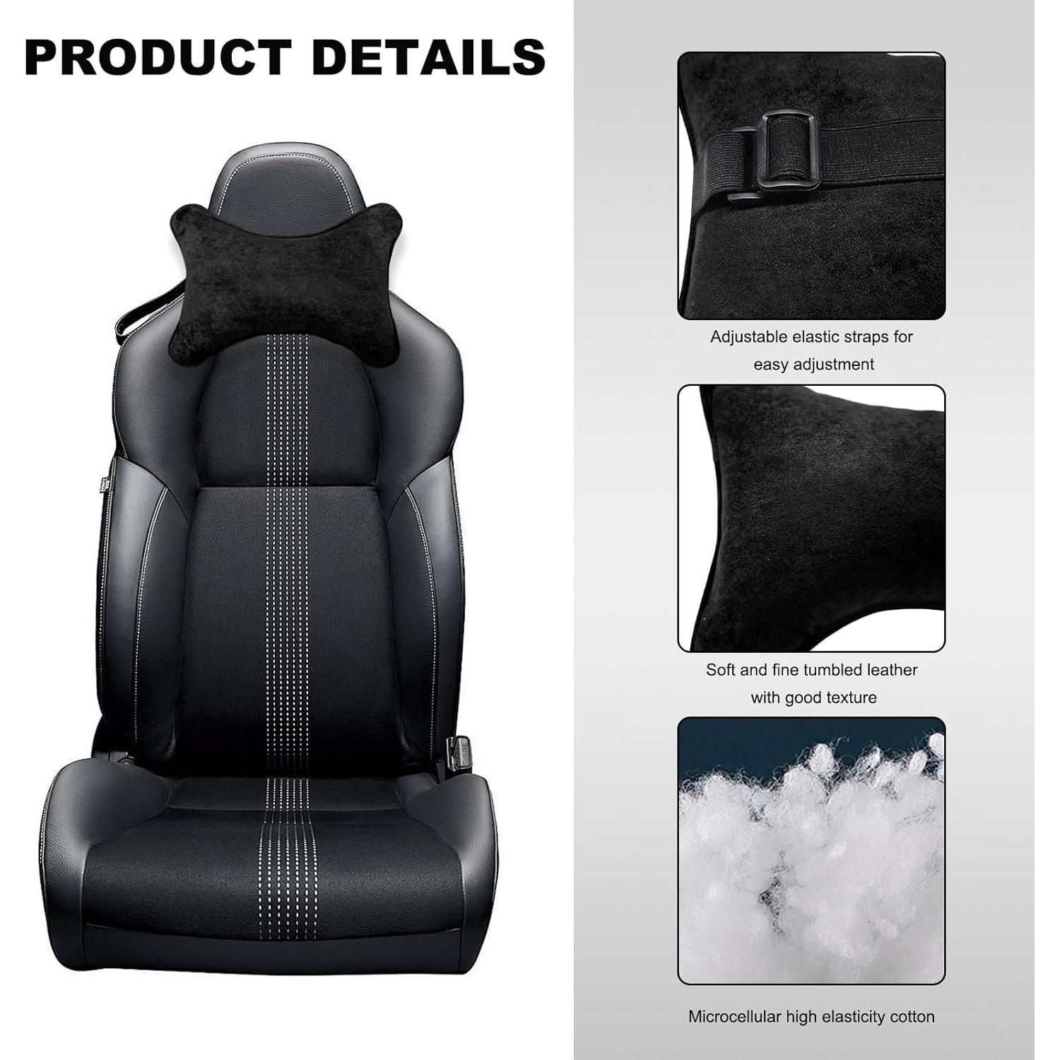 Almohada de Cuello para Auto DXNQ Suave y Ergonómica Negra