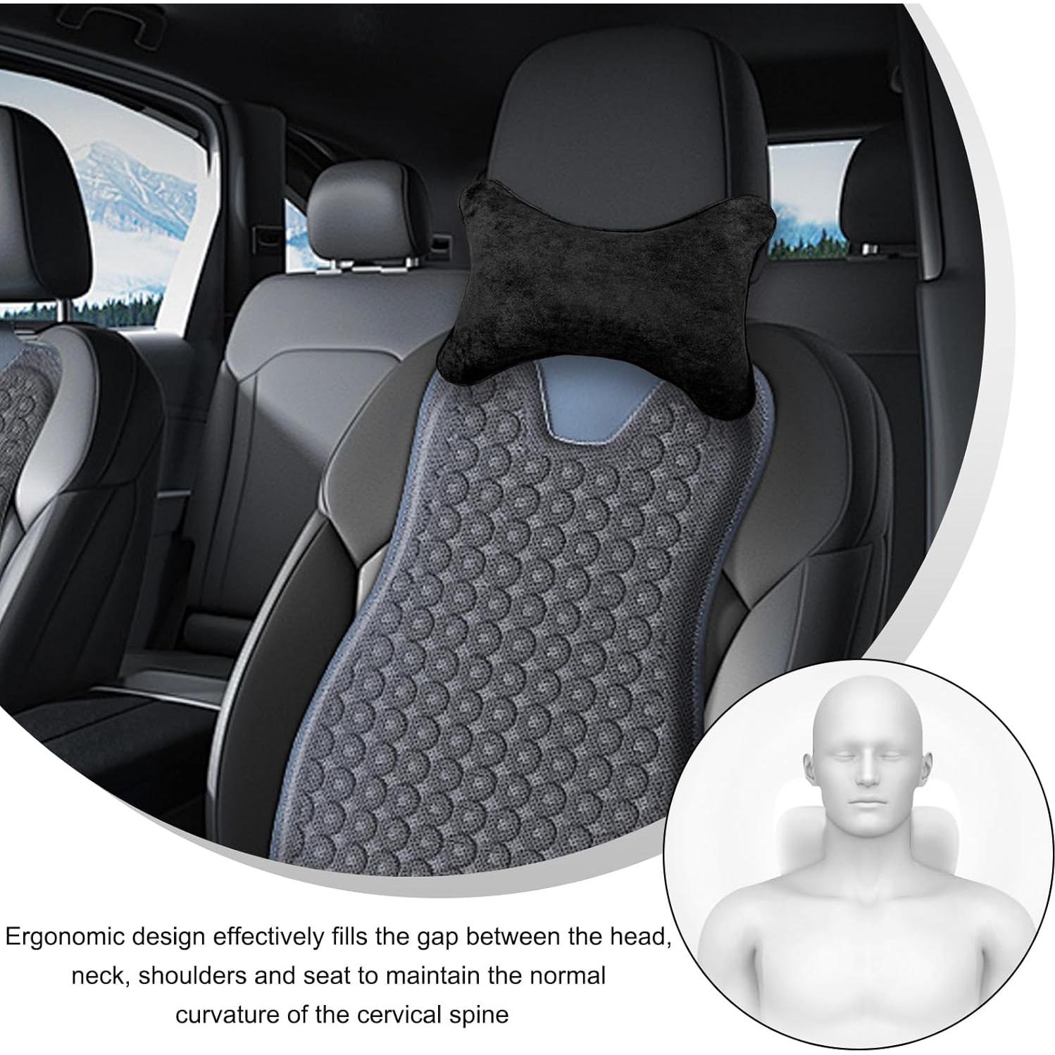 Almohada de Cuello para Auto DXNQ Suave y Ergonómica Negra