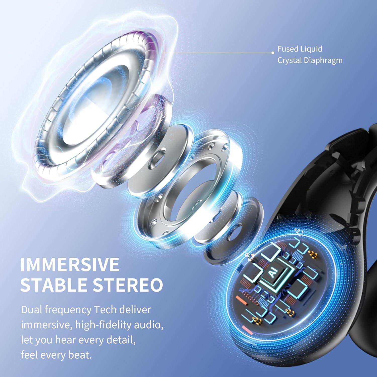 Auriculares Inalámbricos VNMN S19 Negro, Bluetooth 5.3, 36H