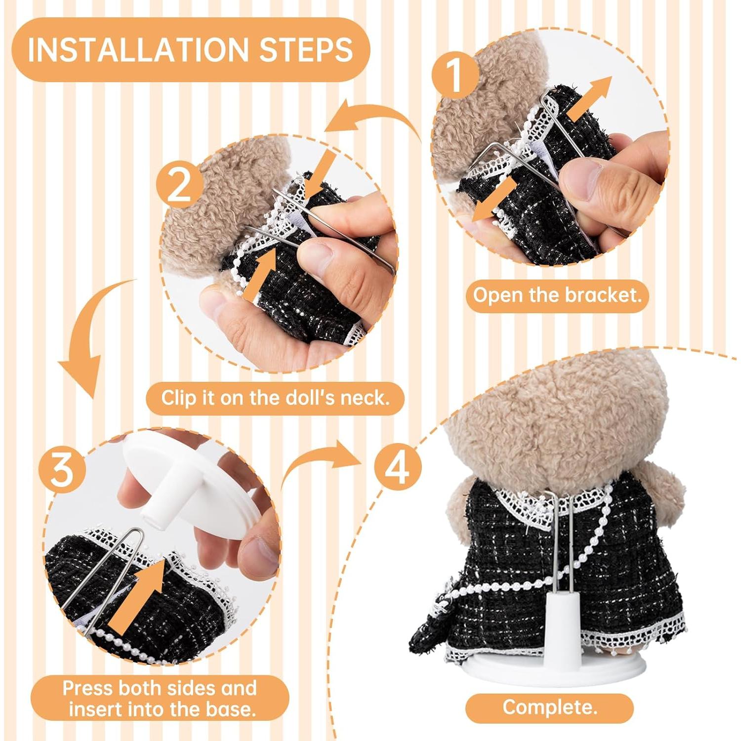 Paquete de 6 Soportes Ajustables para Muñecas Labubu 17.3 cm