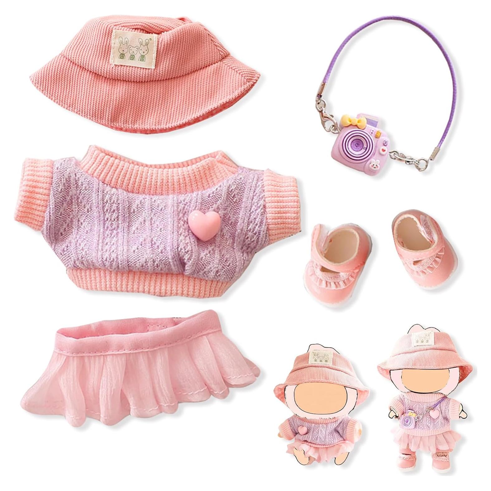 Conjunto de Ropa para Muñecas Jellatante 15-17 cm 5 Piezas Rosa