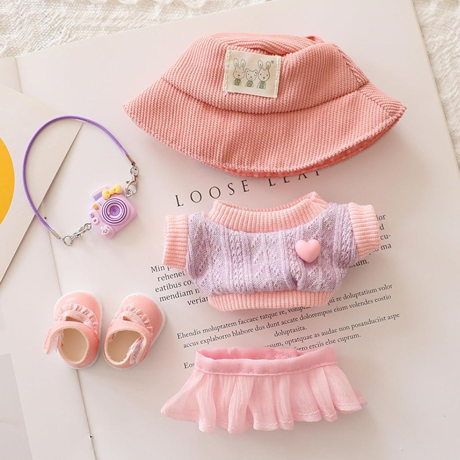 Conjunto de Ropa para Muñecas Jellatante 15-17 cm 5 Piezas Rosa