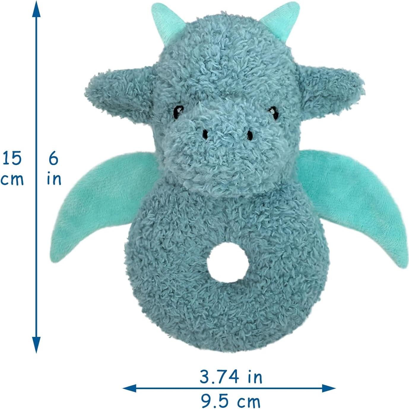 Sonajero de Peluche Dragón Cian Doindute 15.24 cm