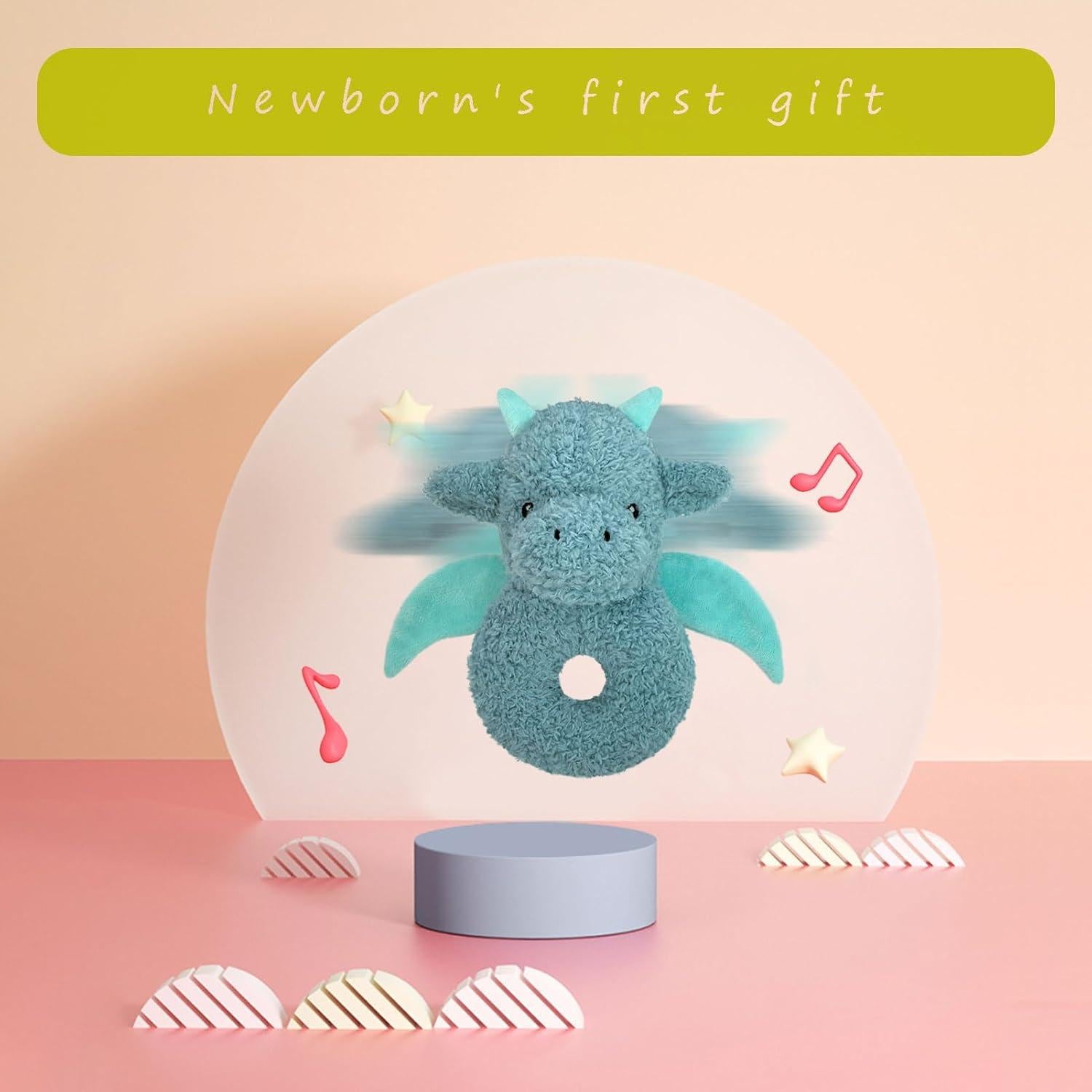 Sonajero de Peluche Dragón Cian Doindute 15.24 cm