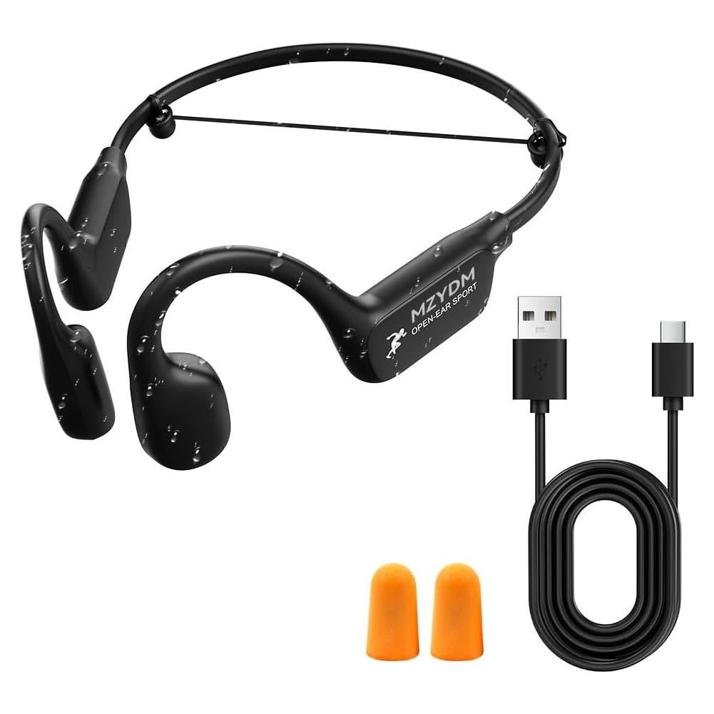 Auriculares Inalámbricos MZYDM A28 Negro, Conducción Ósea, 15H Batería