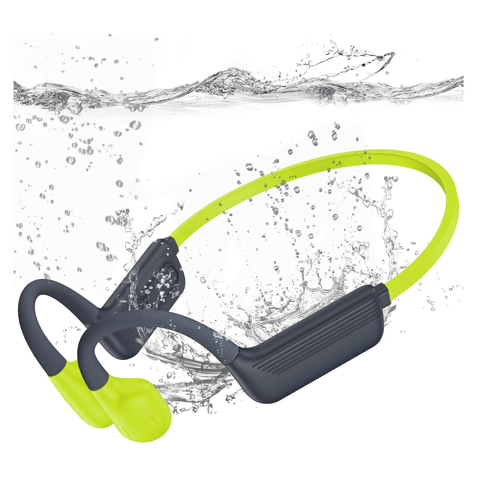 Auriculares de Conducción Ósea LiteSurge S800 IP68 Verde Neón