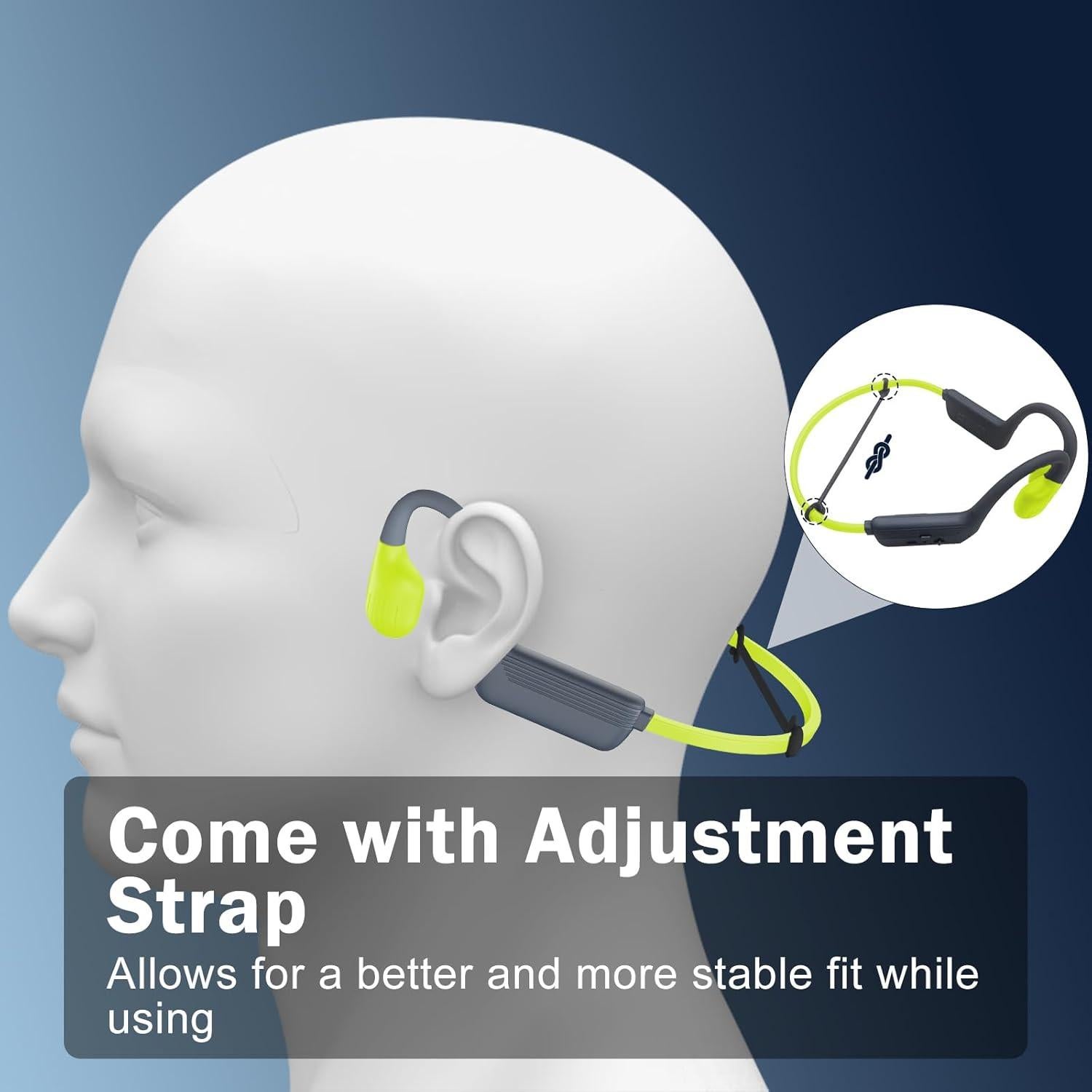 Auriculares de Conducción Ósea LiteSurge S800 IP68 Verde Neón