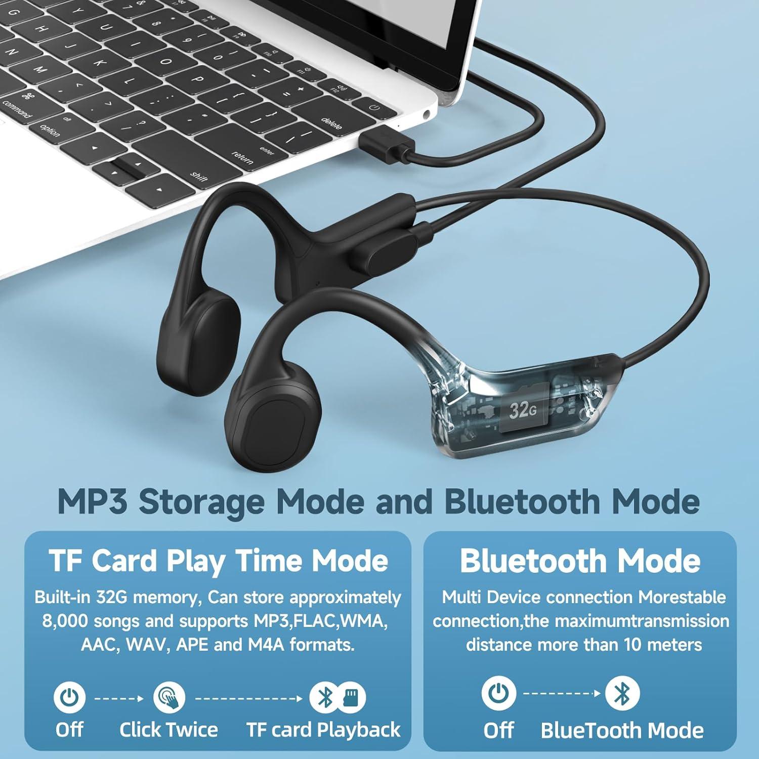 Auriculares de Conducción Ósea SilisoundTek IP68 Bluetooth 5.3