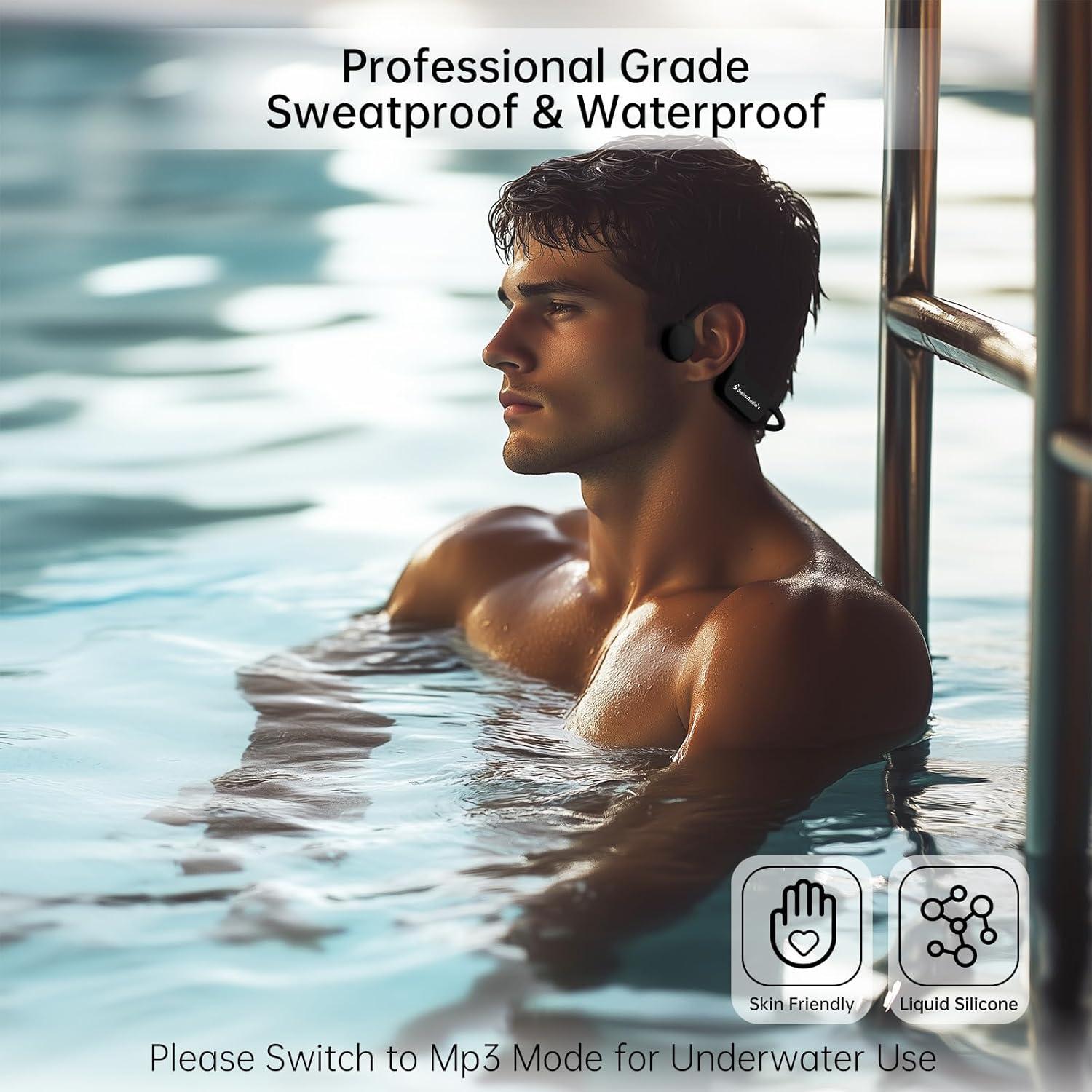 Auriculares Bluetooth Swimaudios SWIM W22 IP68 32GB Conducción Ósea