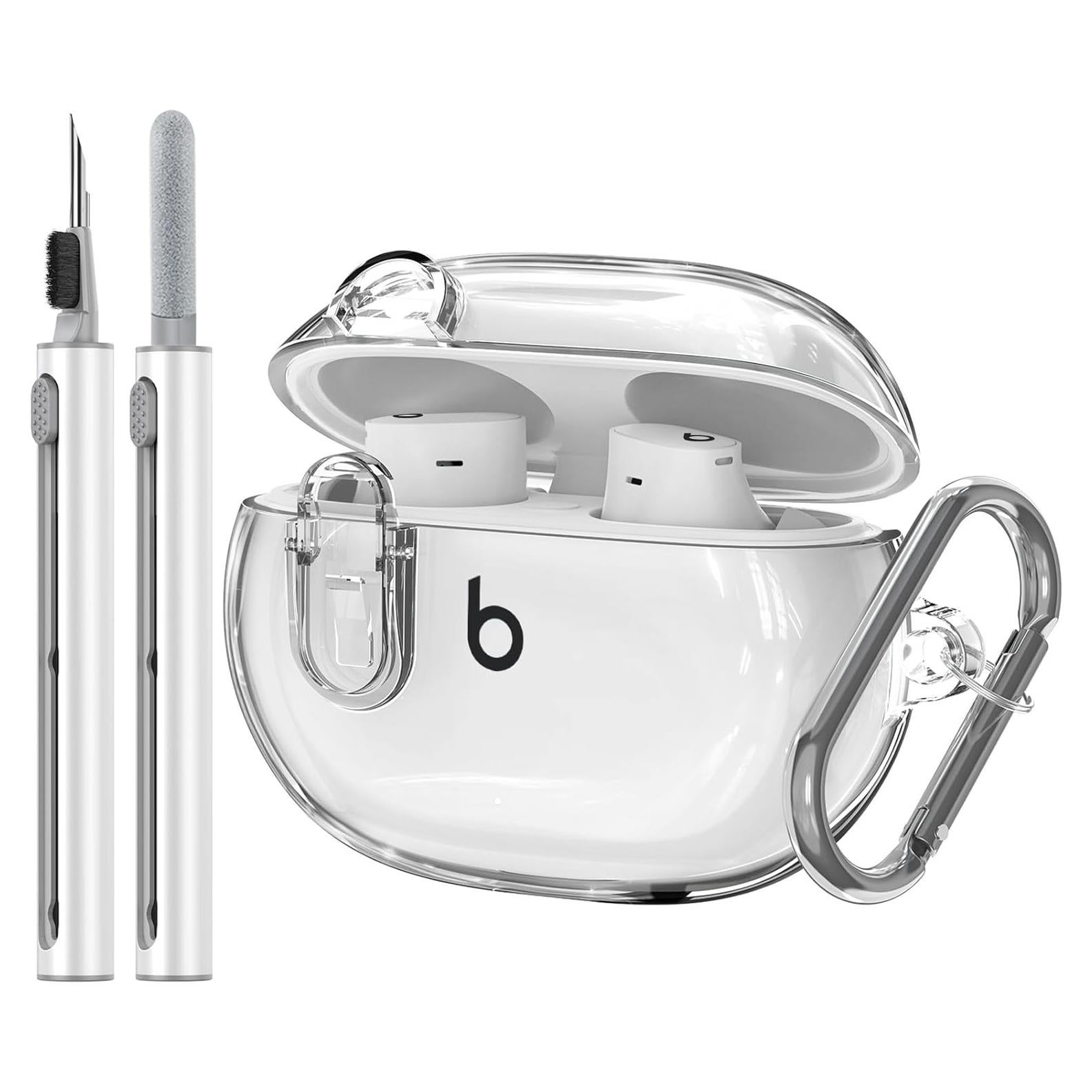 Funda Protectora Clara para Beats Studio Buds Plus con Llavero