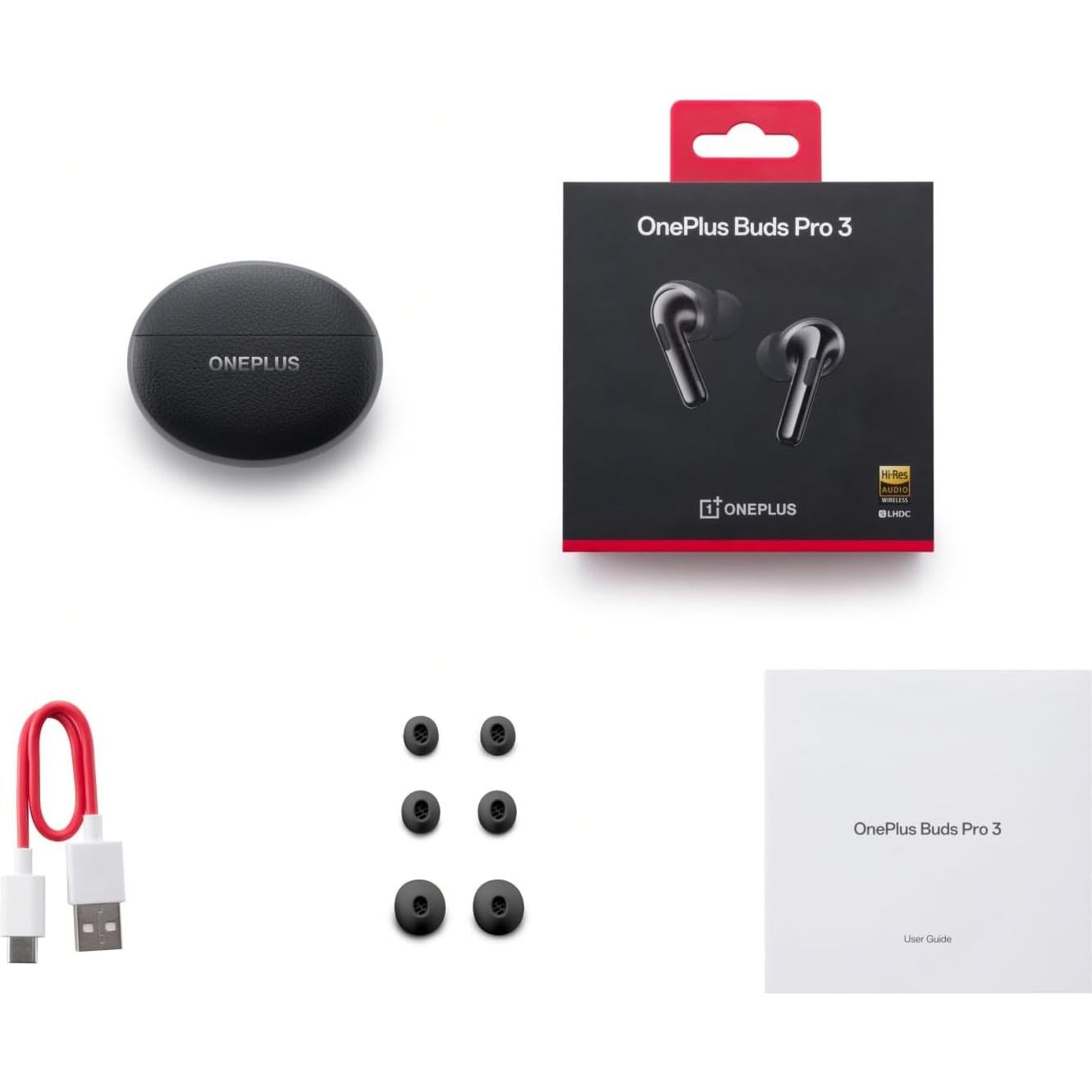 OnePlus Buds Pro 3 - Auriculares Inalámbricos Bluetooth con Cancelación de Ruido y Estuche de Carga