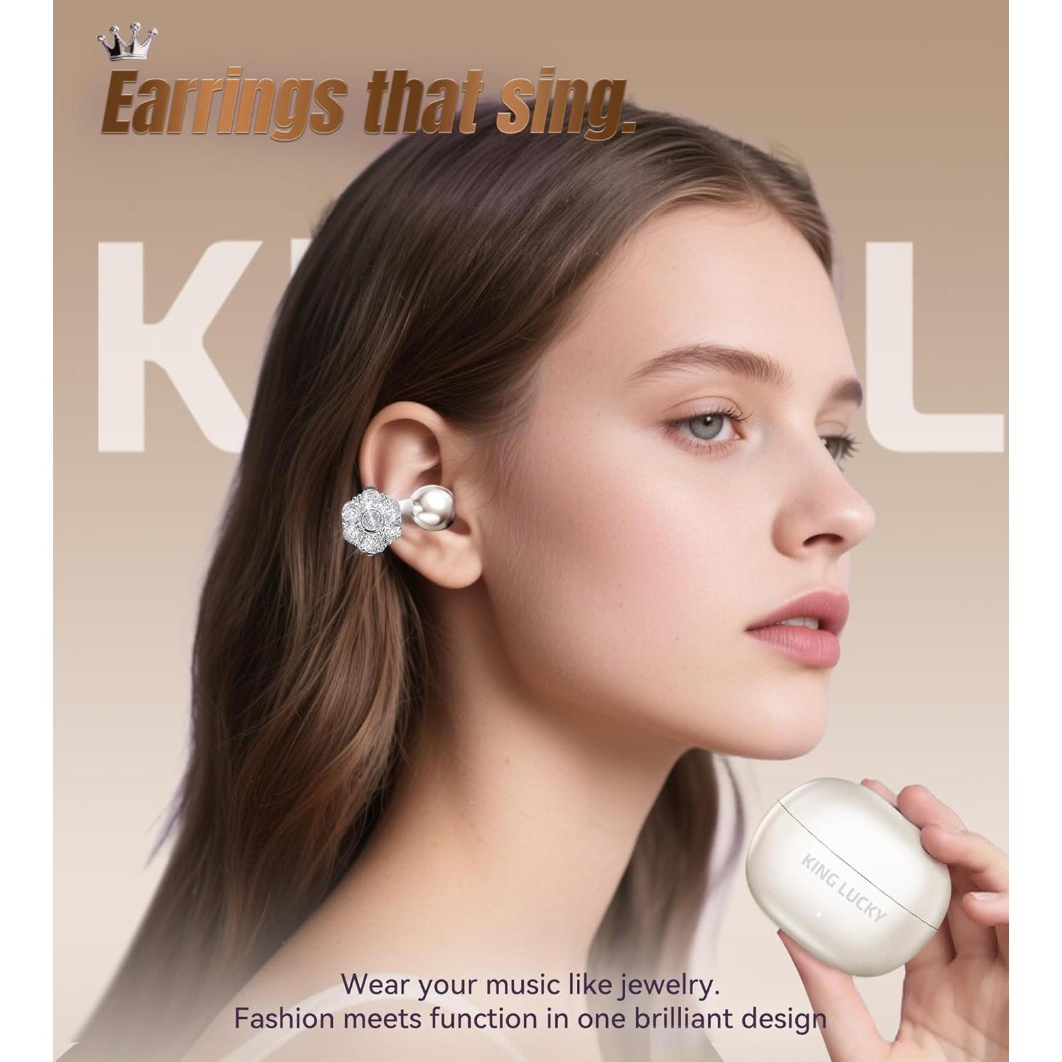 Auriculares Inalámbricos King Lucky i121 Clip-On Blancos IPX5