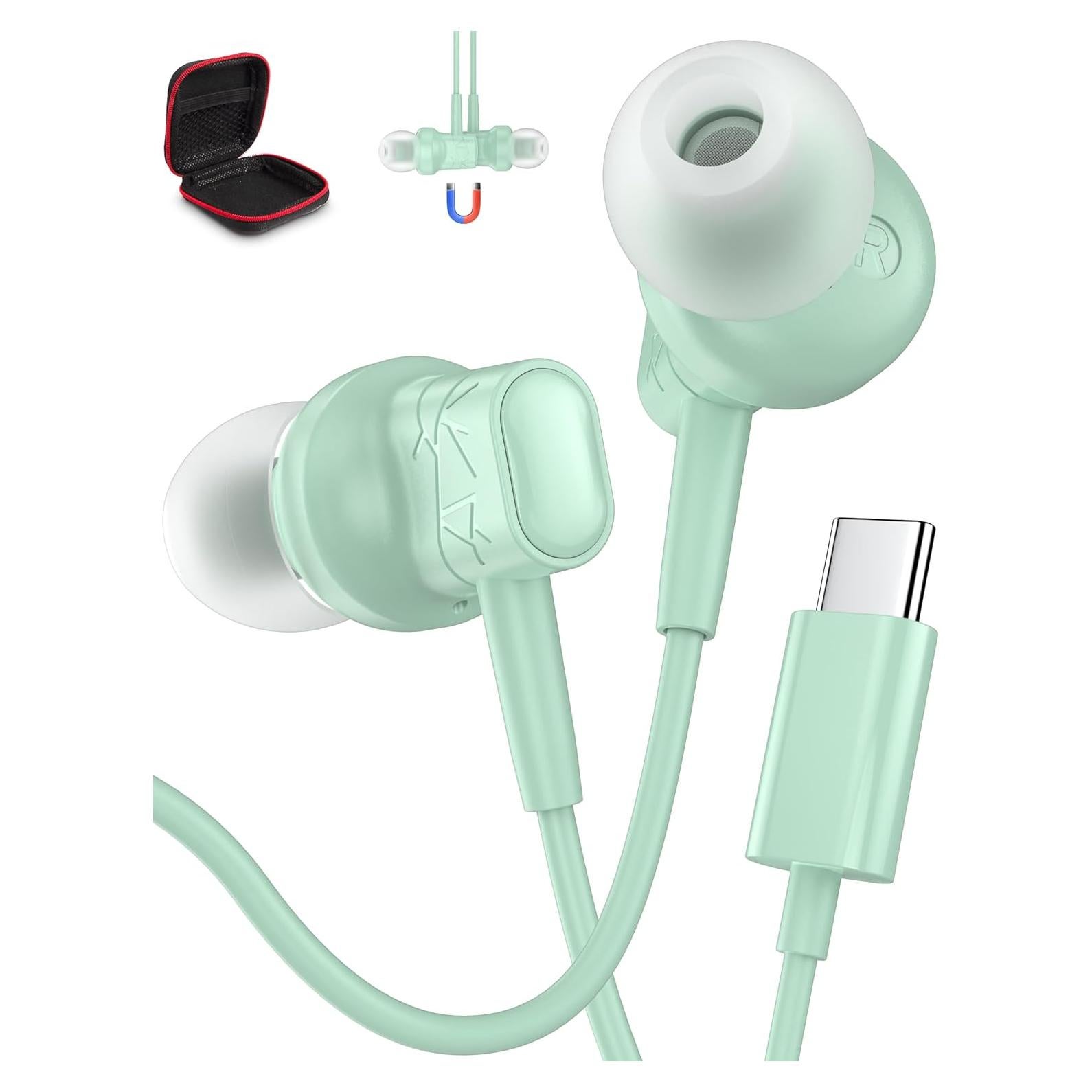 Auriculares USB C ACAGET HiFi Estéreo con Micrófono y Aislamiento