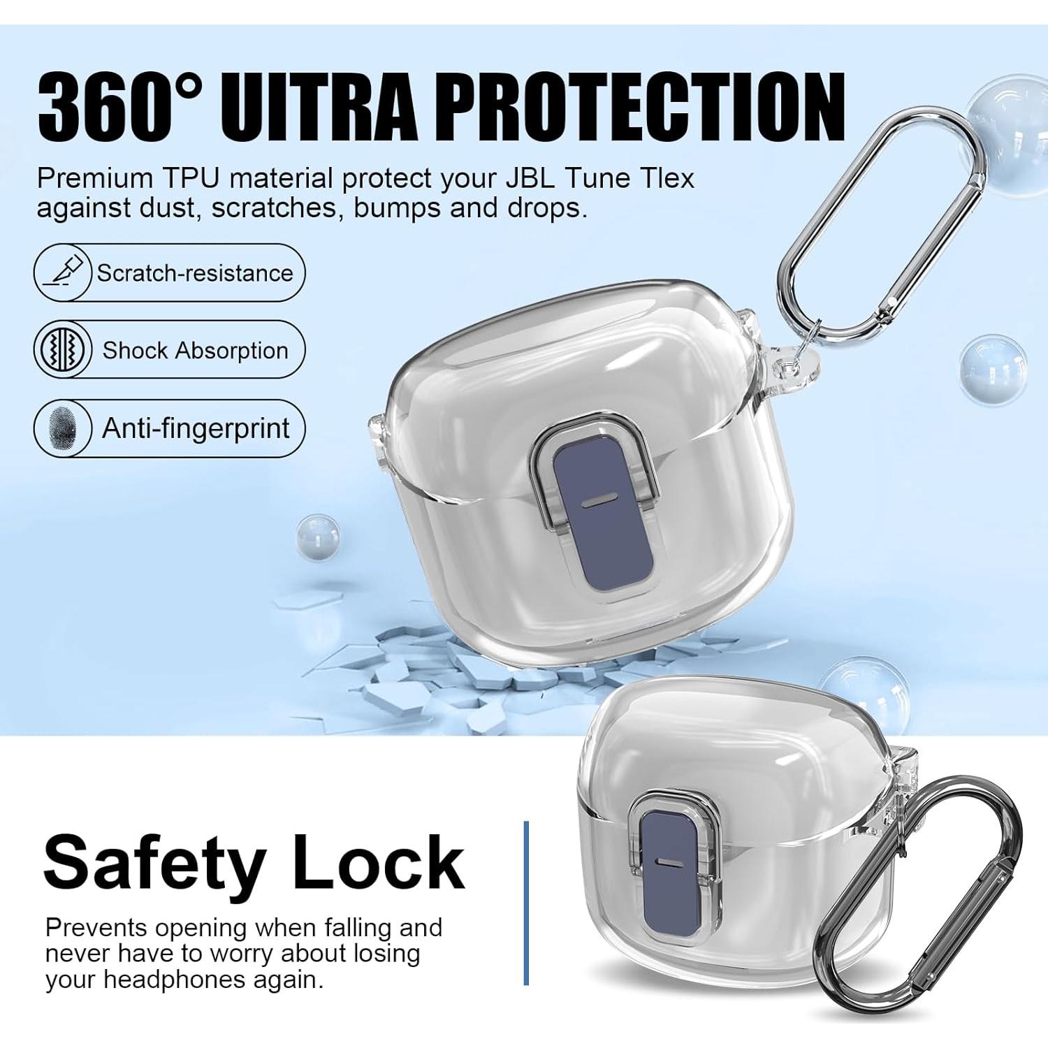 Funda Protectora Transparente JBL Tune Flex con Candado Seguro