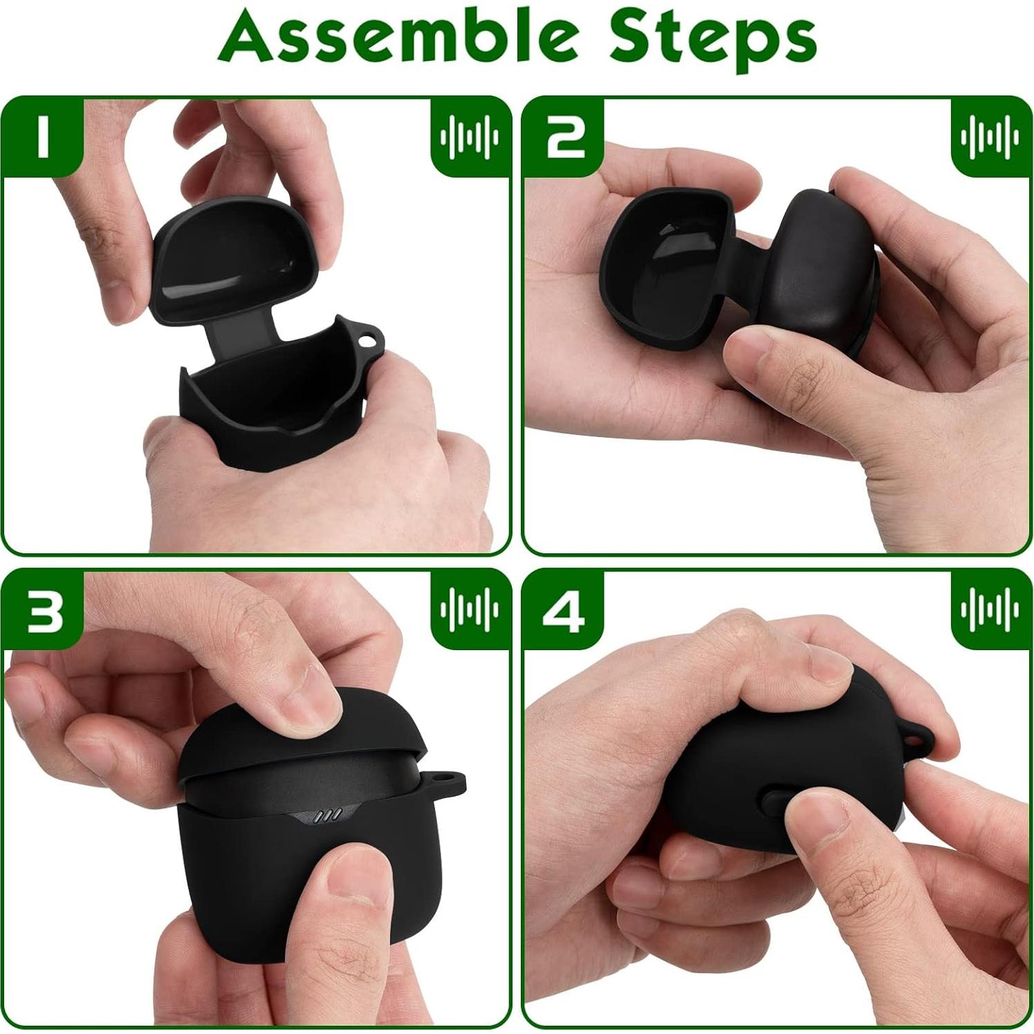 Funda de Silicona Geekria para JBL Tune Buds - Blanca